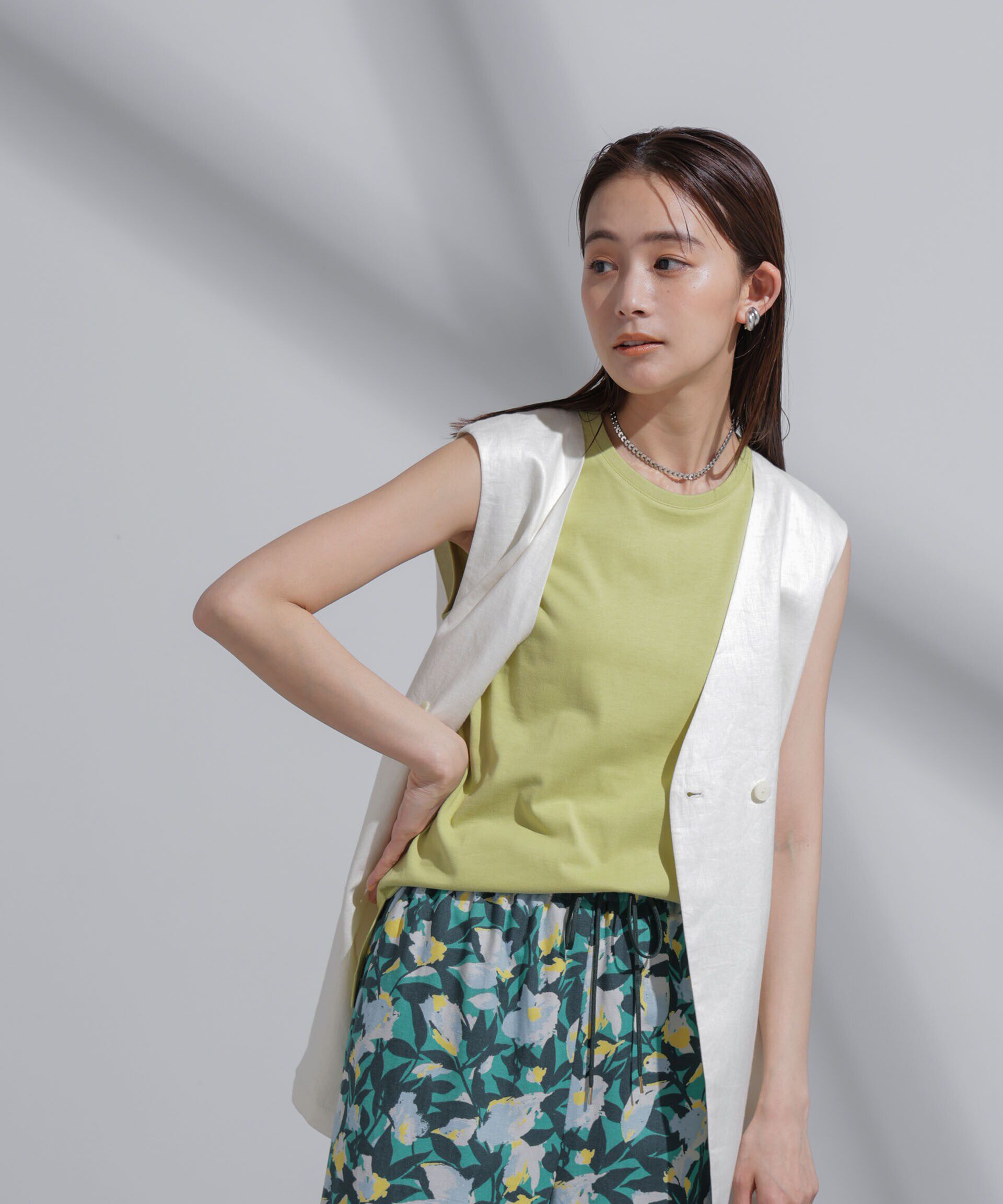 nano･universe「Anti Soaked(R)  汗染み防止 カラフルノースリTシャツ」|Tシャツ・カットソー|