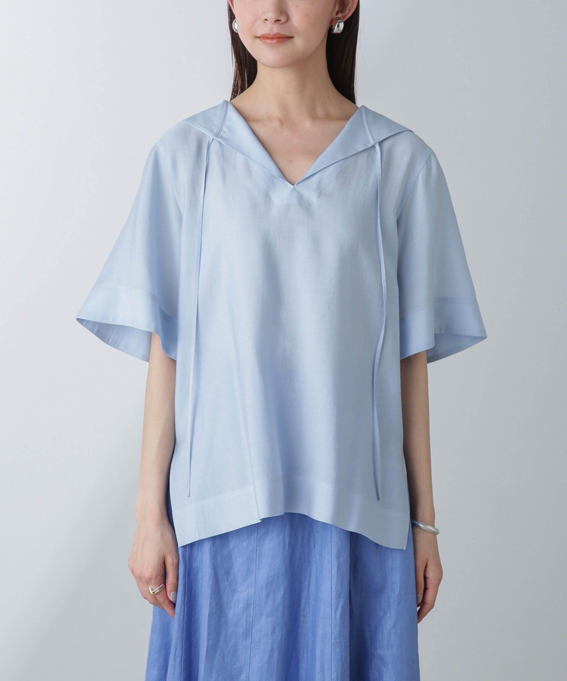 nano･universe「セーラーカラーブラウス」|シャツ・ブラウス|