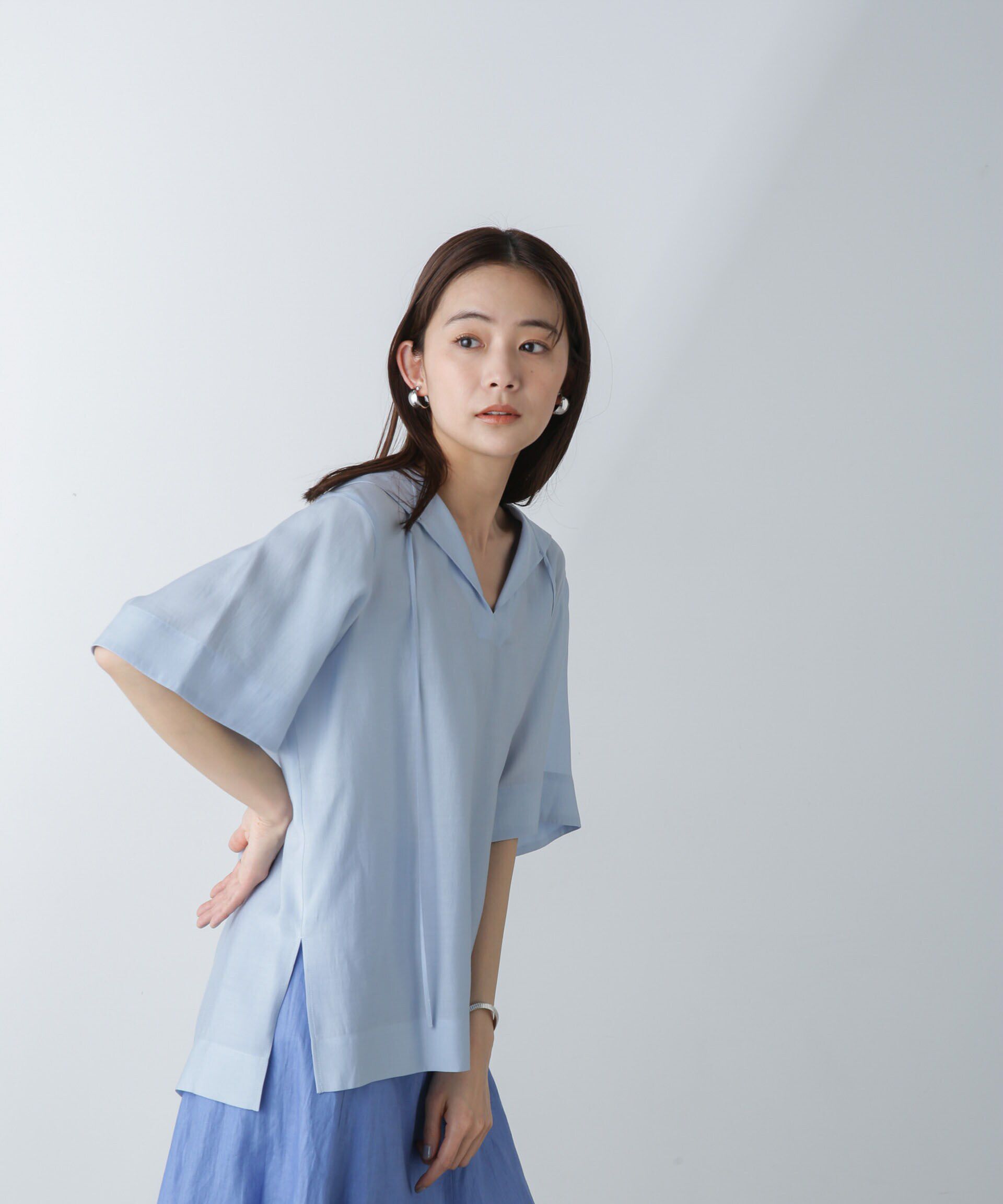 nano･universe「セーラーカラーブラウス」|シャツ・ブラウス|