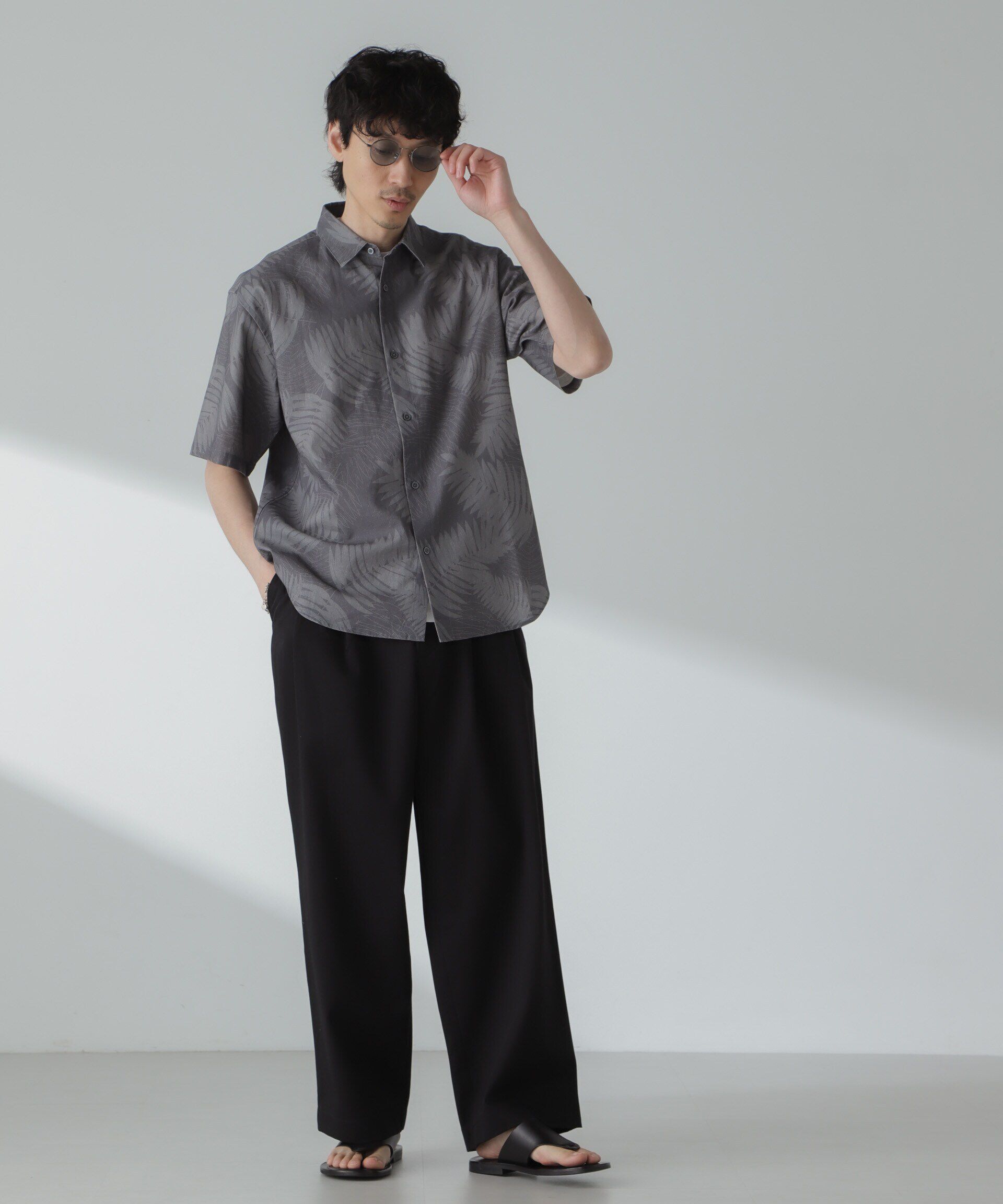 nano･universe「「大人のワイドパンツ」2タックワイドトラウザーズ」|チノ|