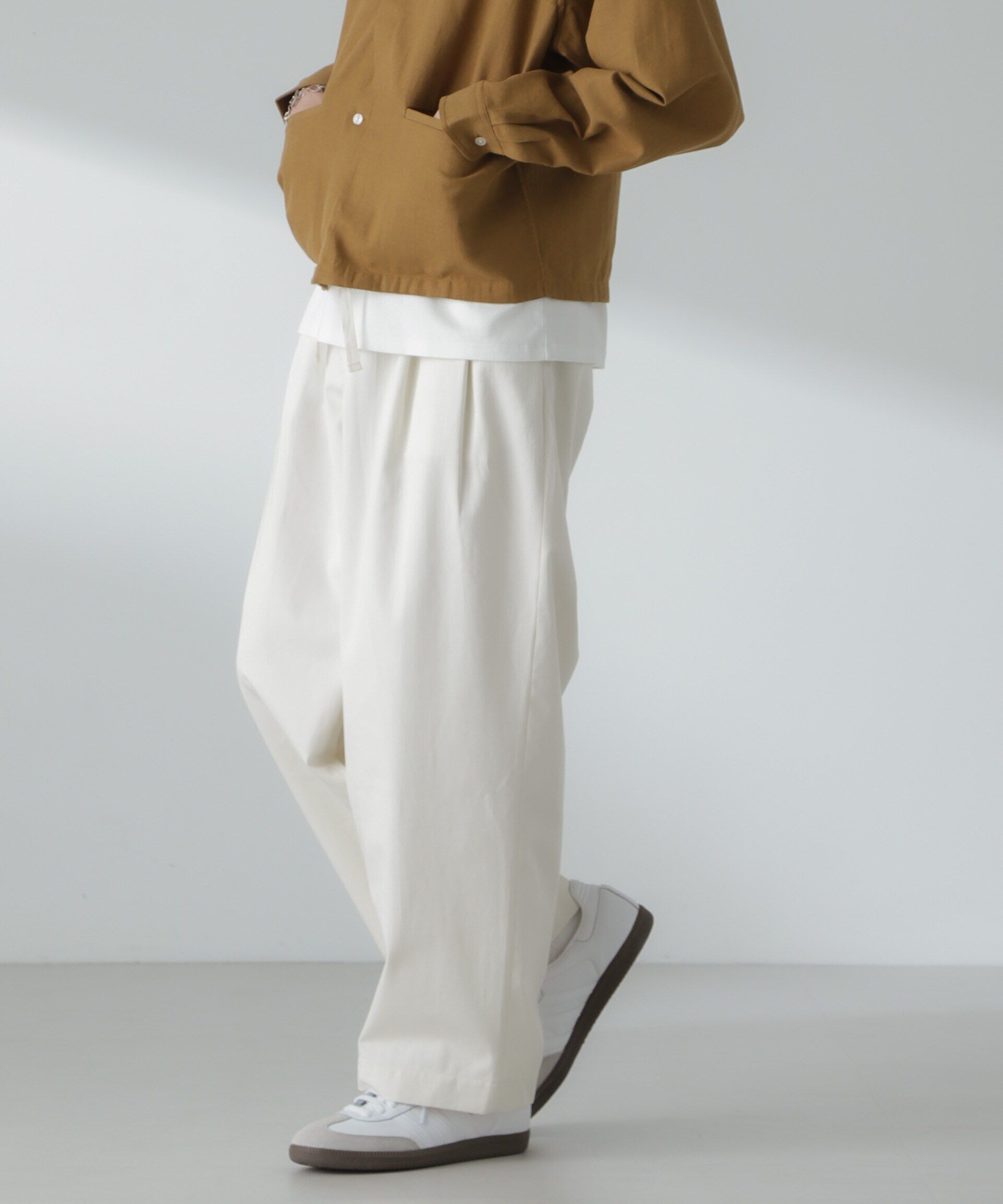 nano･universe「「大人のワイドパンツ」2タックワイドトラウザーズ」|チノ|