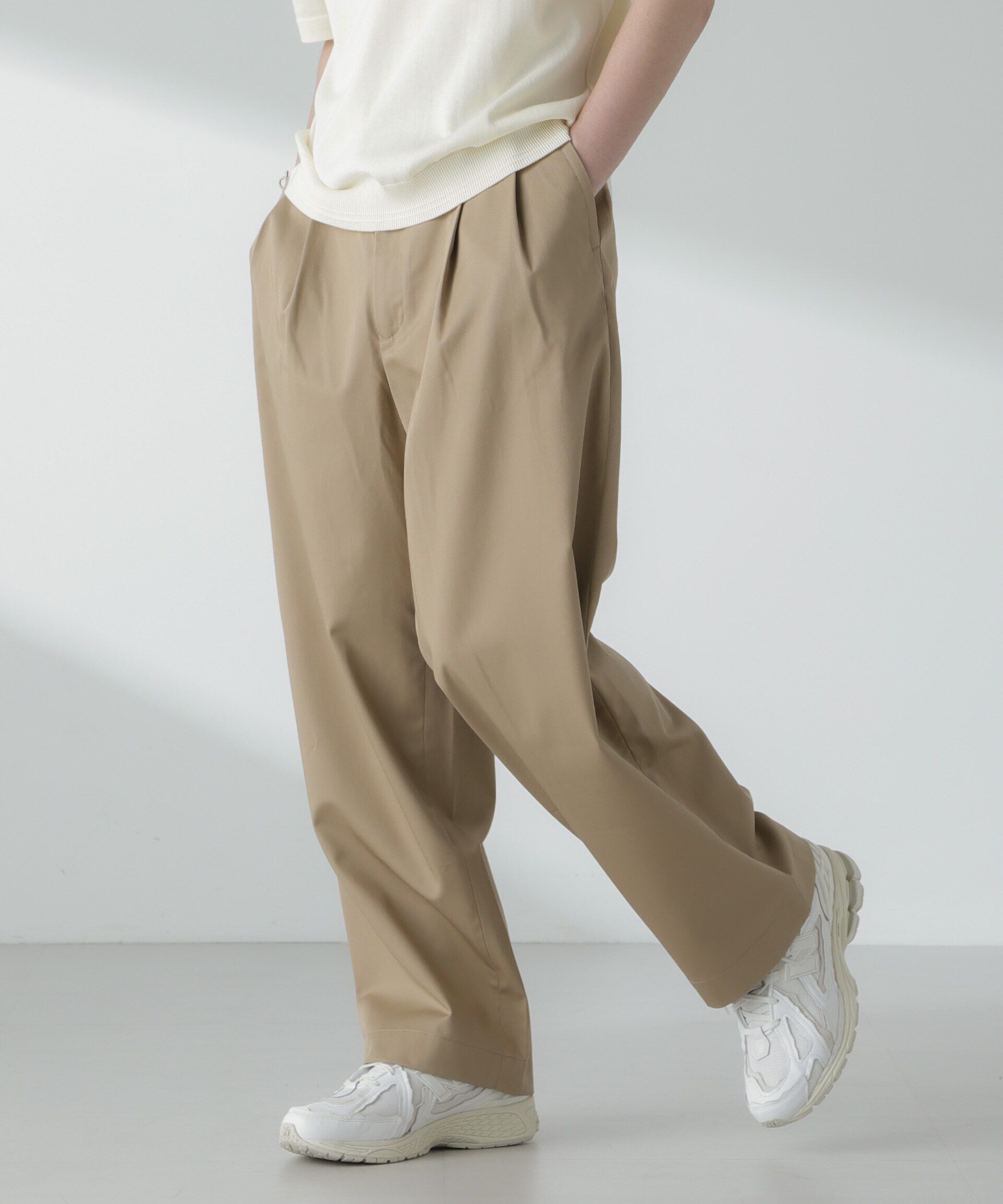 nano･universe「「大人のワイドパンツ」2タックワイドトラウザーズ」|チノ|
