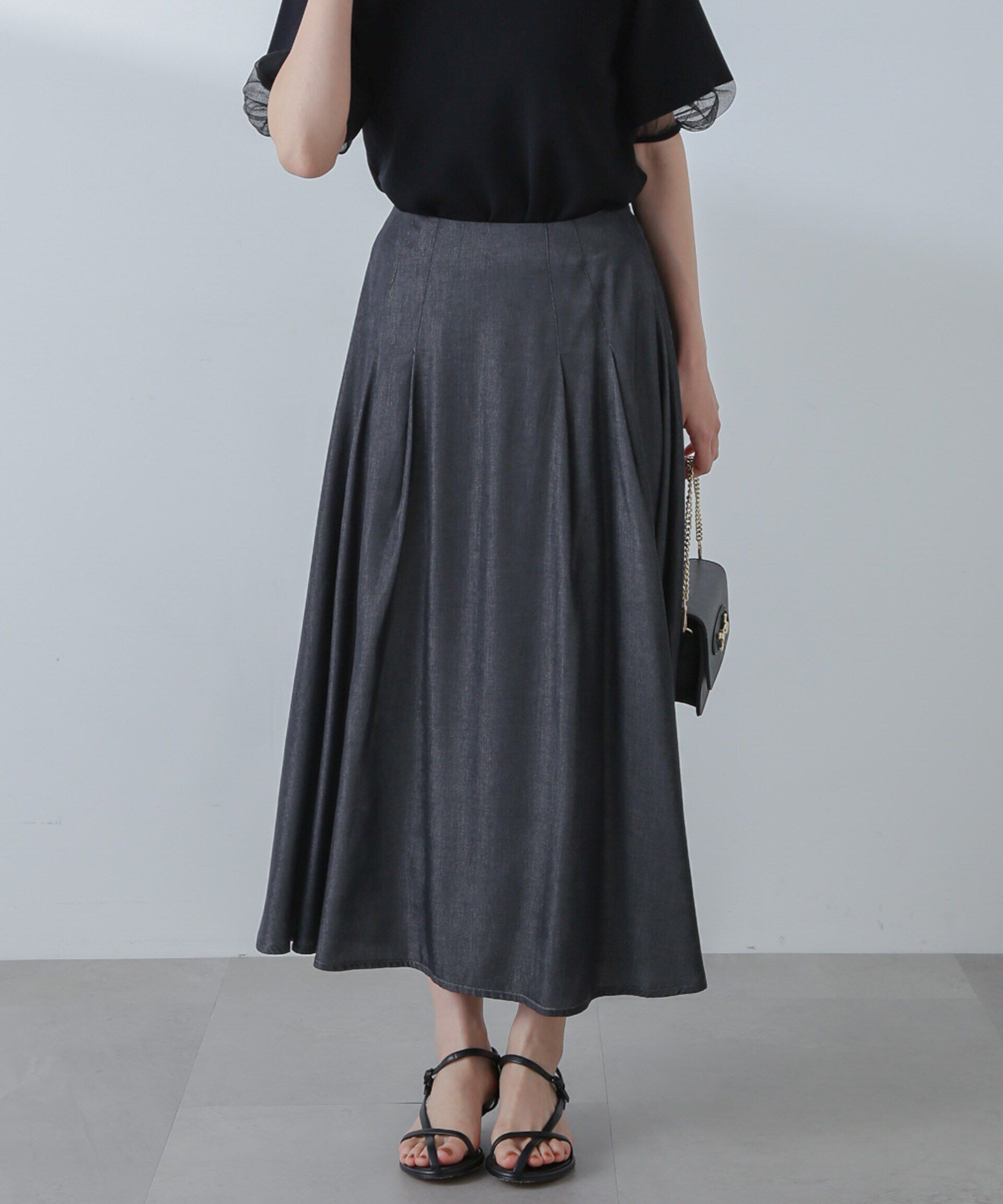 nano･universe「フレアマキシスカート(セットアップ可)」|スカート|