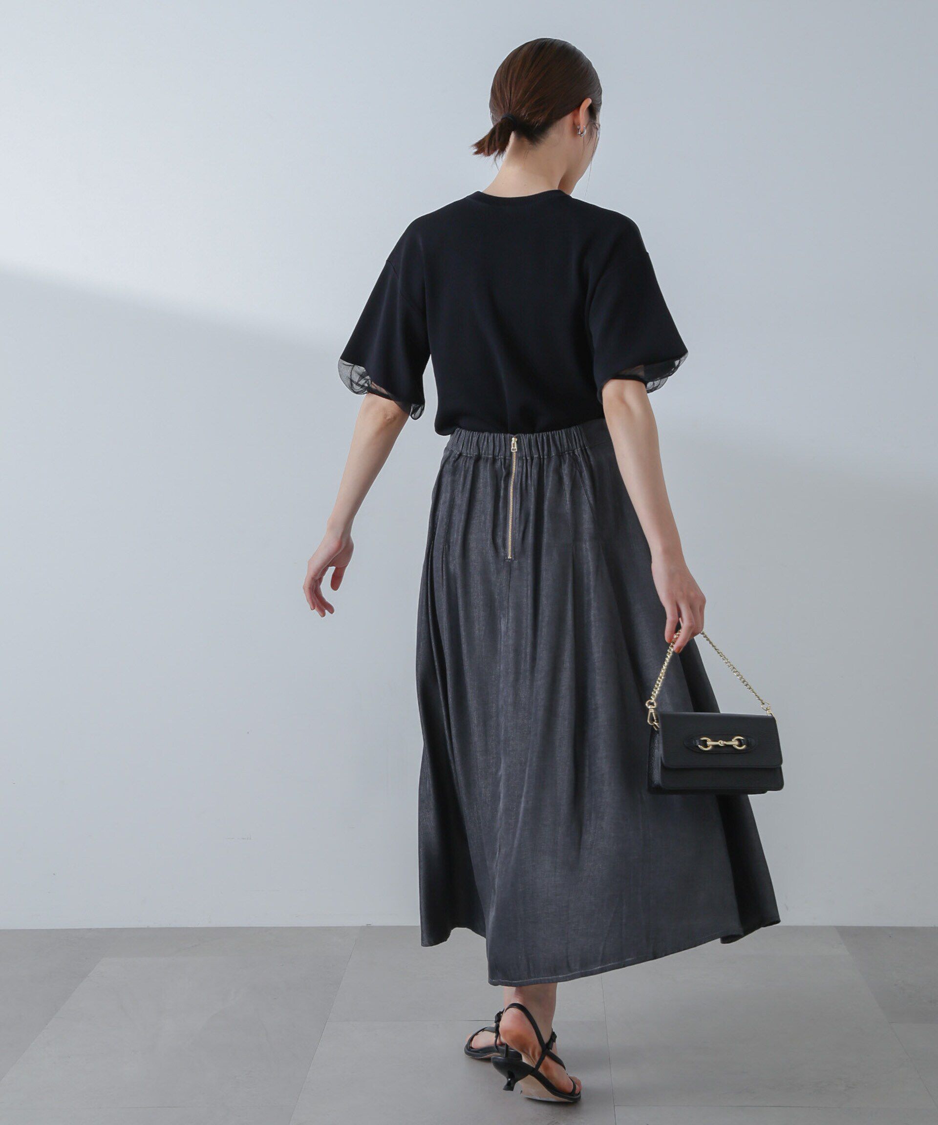 nano･universe「フレアマキシスカート(セットアップ可)」|スカート|