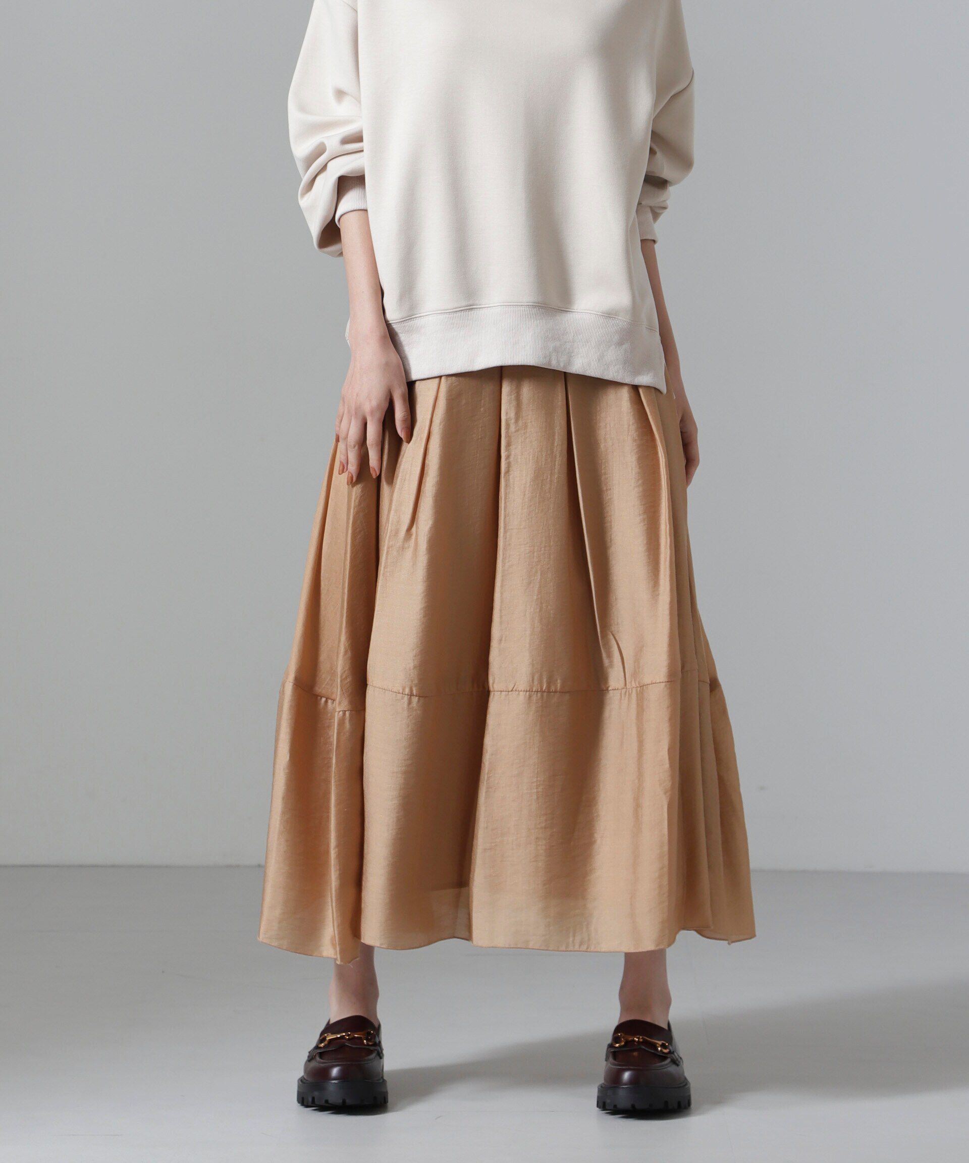 nano･universe「オーガンジータックスカート(セットアップ可)」|スカート|