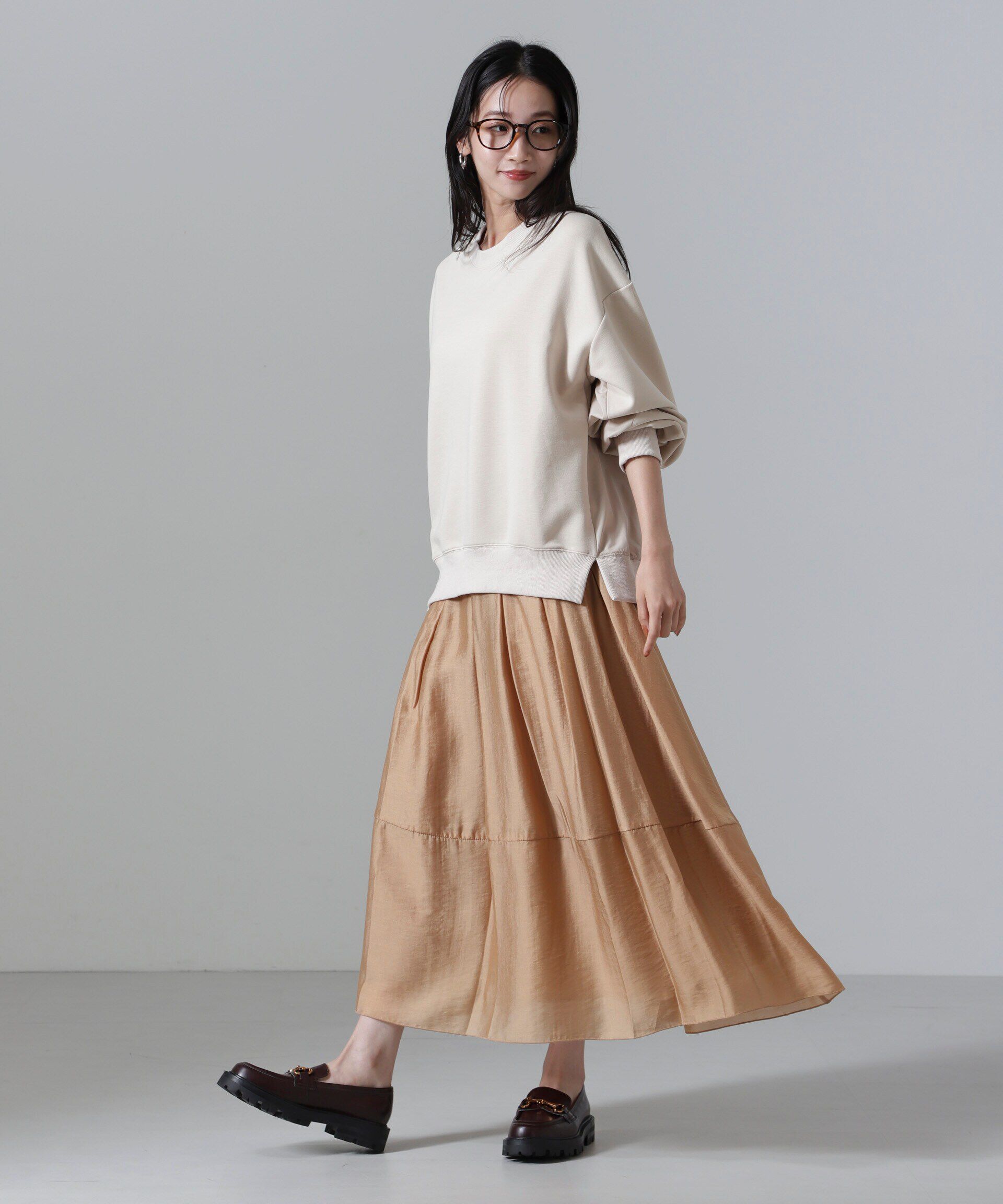 nano･universe「オーガンジータックスカート(セットアップ可)」|スカート|