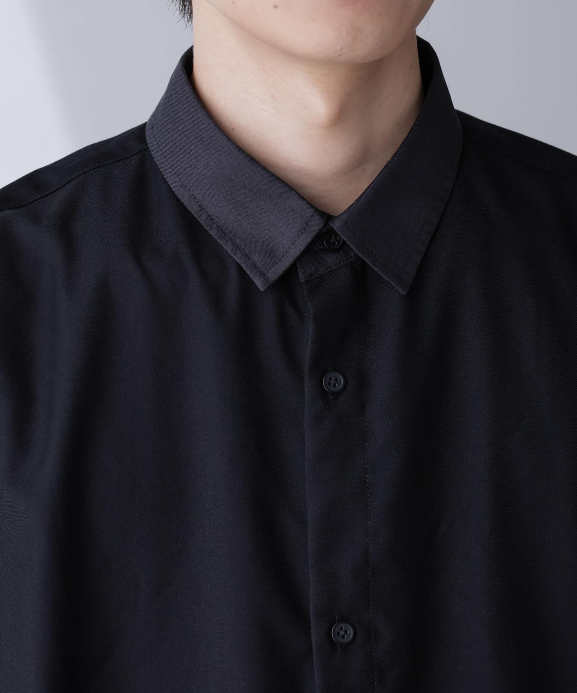 nano･universe「バイカラードレープシャツ 半袖」|シャツ・ブラウス|