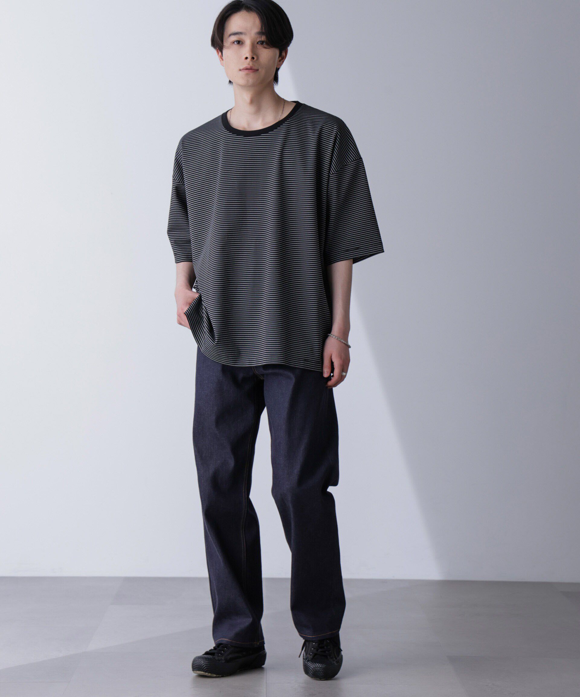 nano･universe「ビッグシルエットボーダーTシャツ 半袖」|Tシャツ・カットソー|