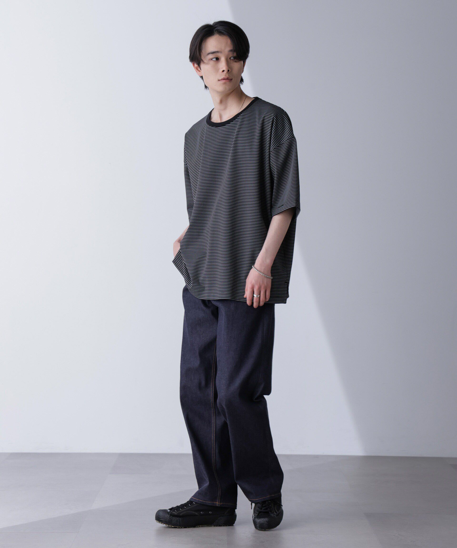 nano･universe「ビッグシルエットボーダーTシャツ 半袖」|Tシャツ・カットソー|