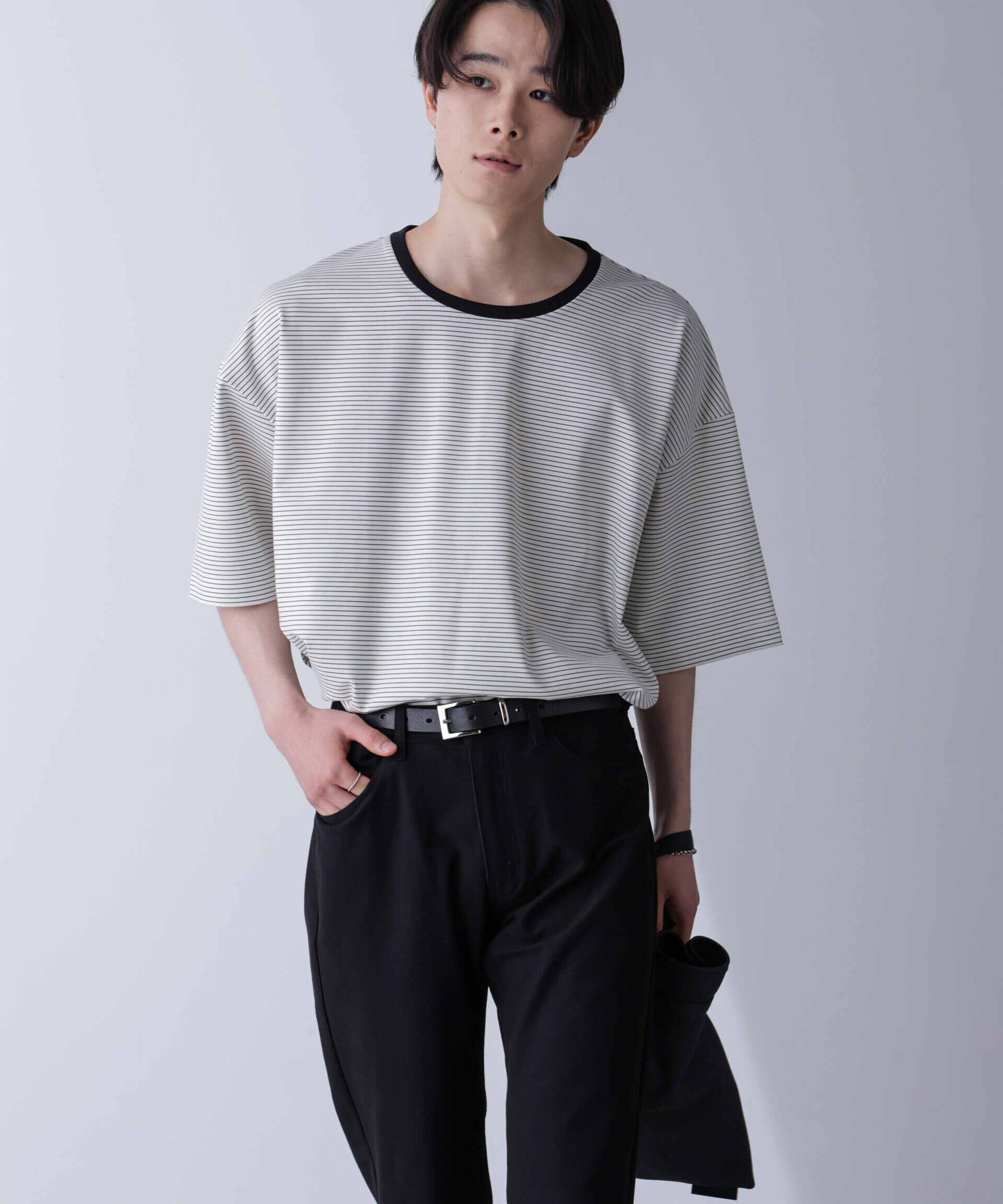 nano･universe「ビッグシルエットボーダーTシャツ 半袖」|Tシャツ・カットソー|