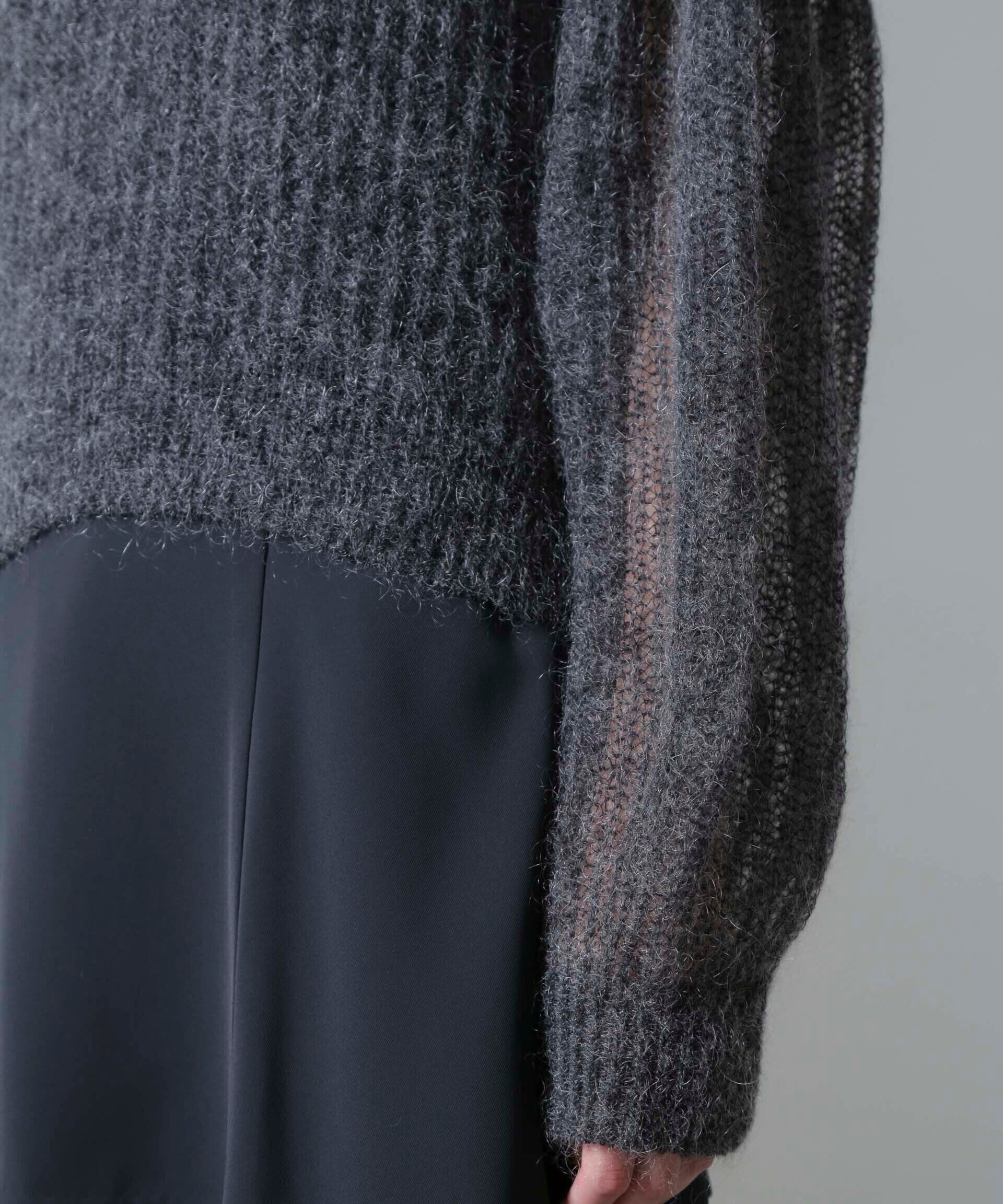 nano･universe「モヘヤ混ボリュームスリーブシアーニット」|ニット・セーター|