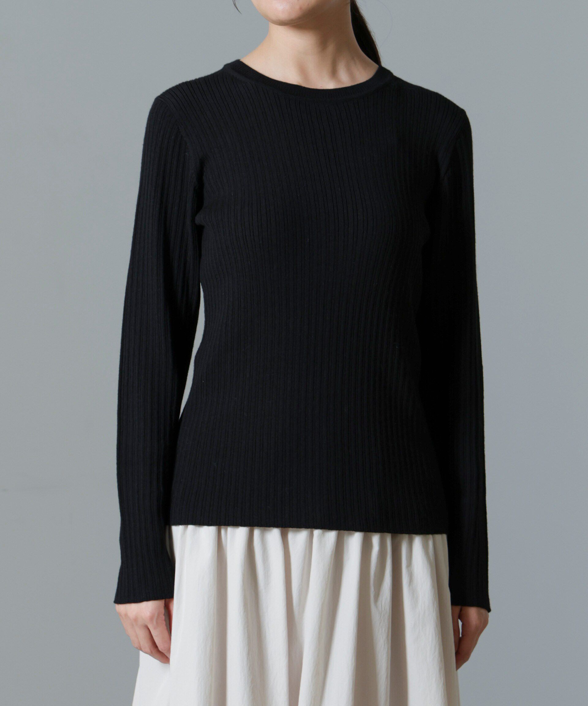 nano･universe「毛玉レスニットクルーネックリブプルオーバー」|ニット・セーター|