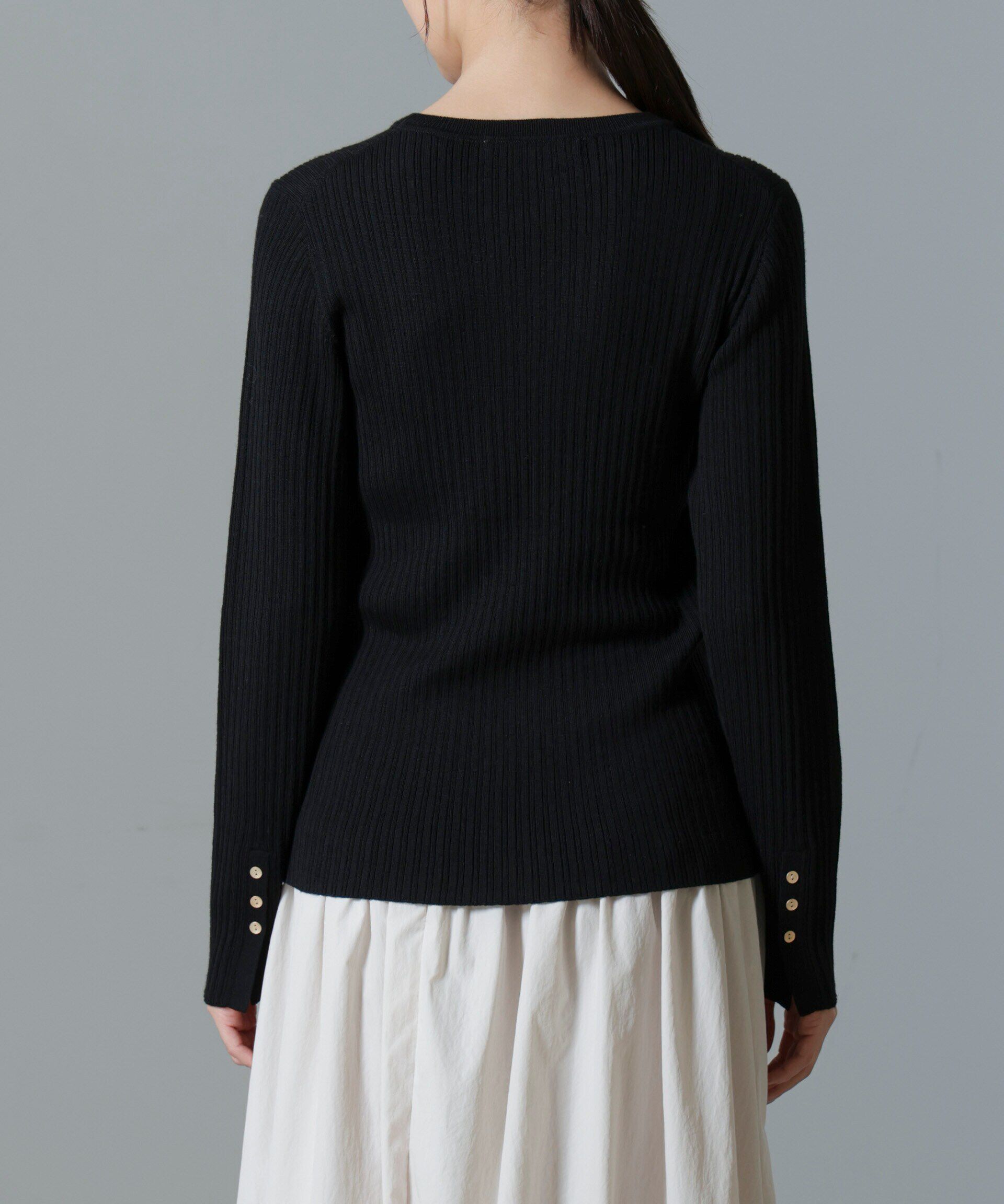 nano･universe「毛玉レスニットクルーネックリブプルオーバー」|ニット・セーター|