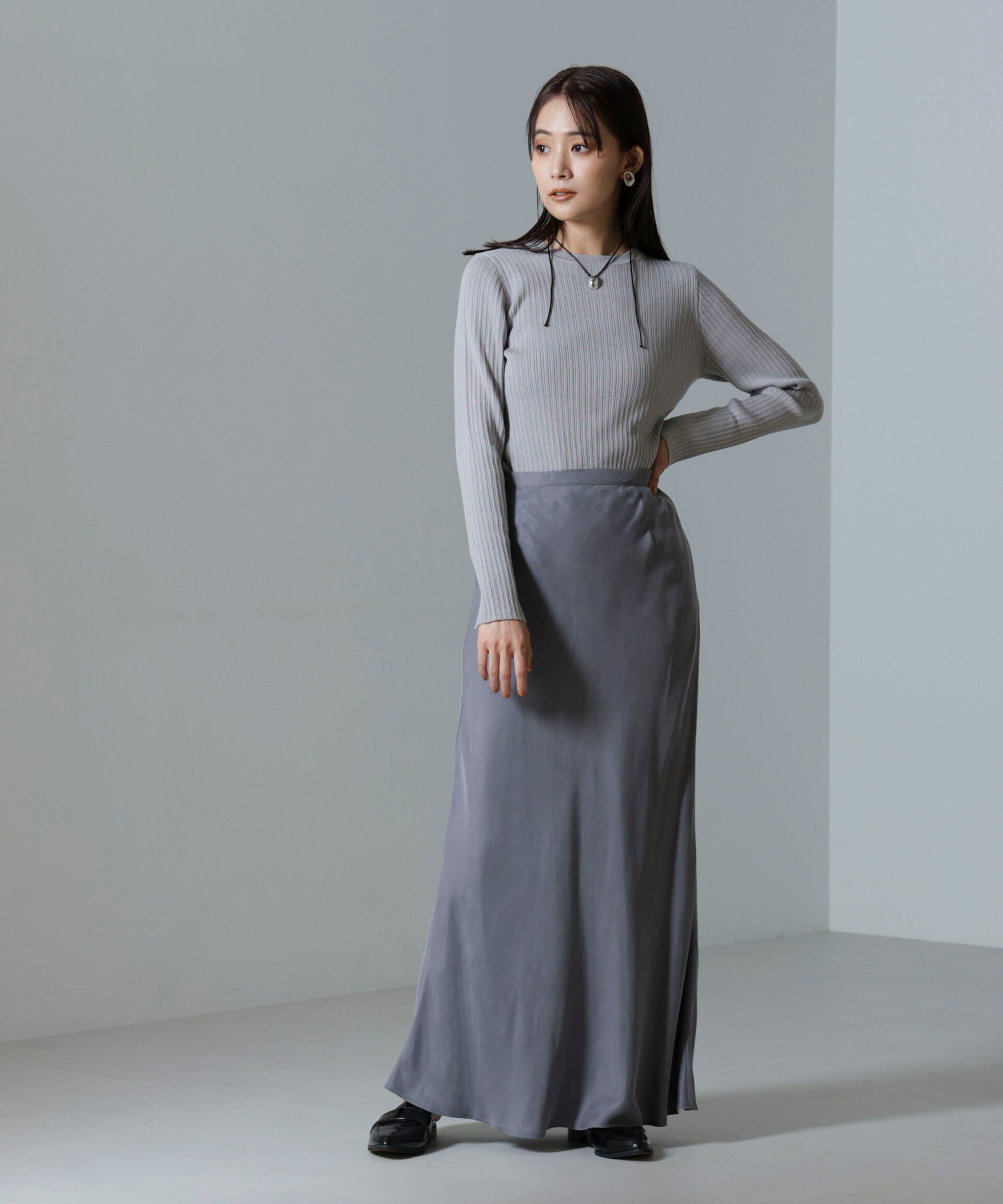 nano･universe「毛玉レスニットクルーネックリブプルオーバー」|ニット・セーター|