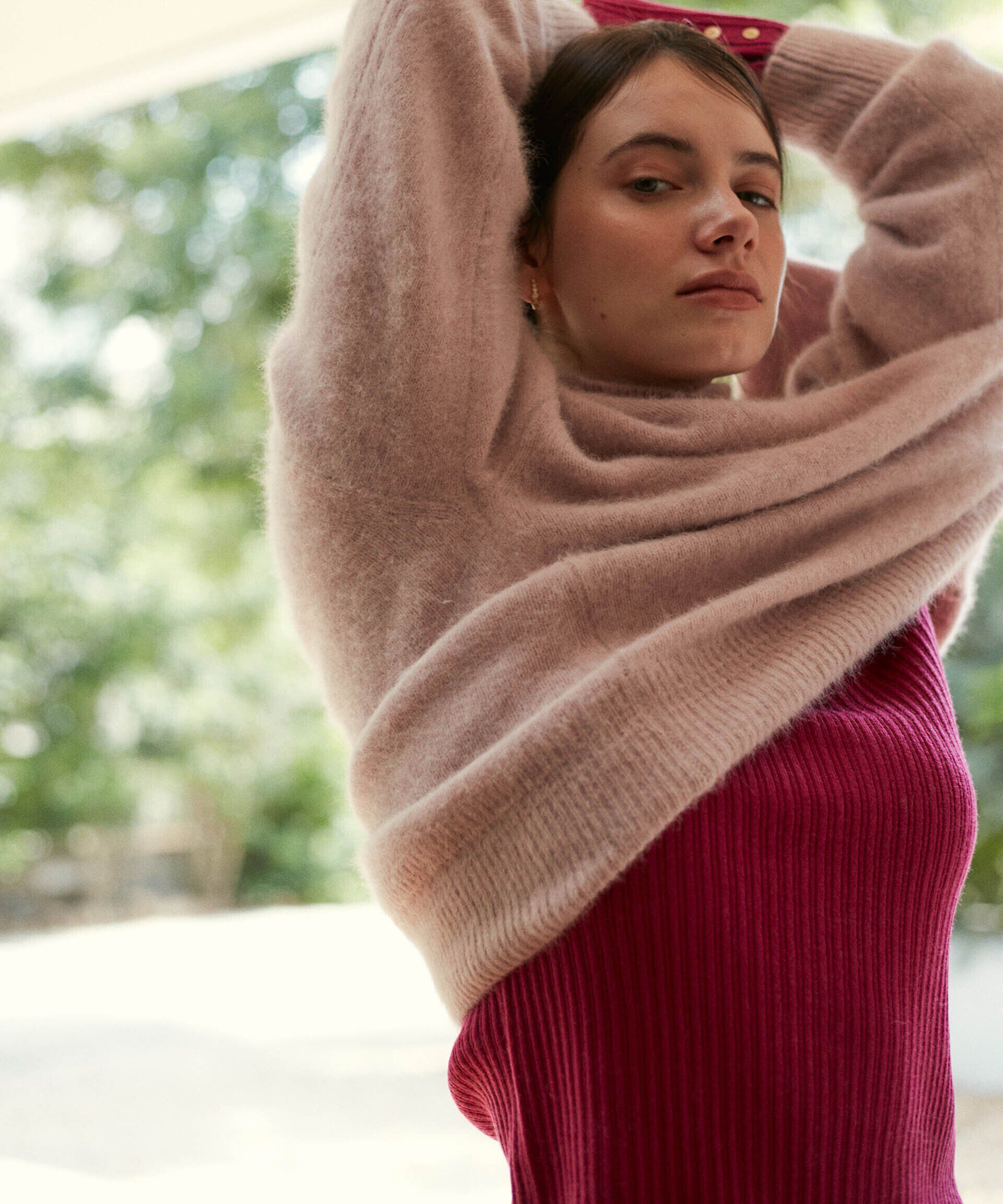 nano･universe「毛玉レスニットクルーネックリブプルオーバー」|ニット・セーター|