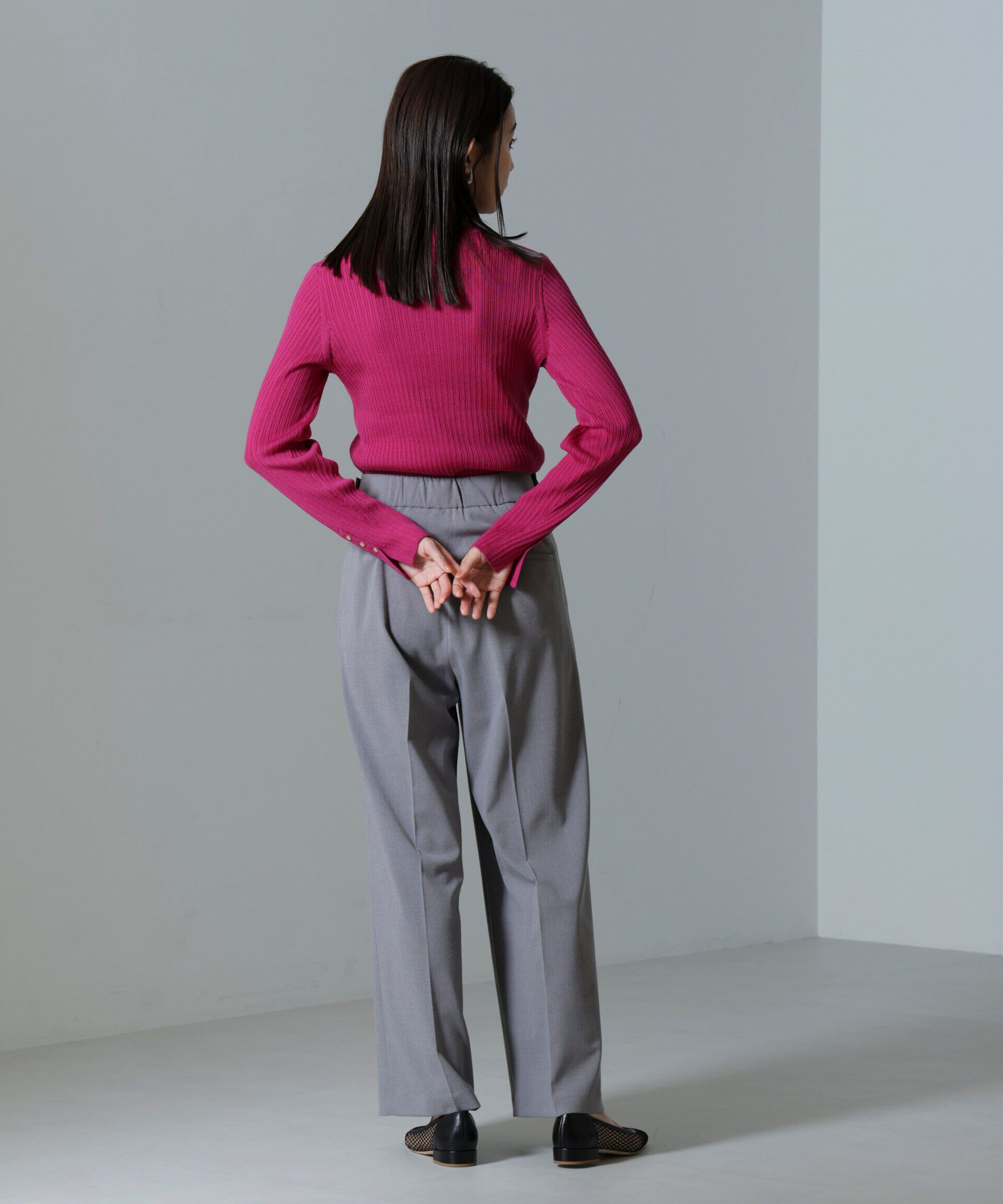 nano･universe「毛玉レスニットクルーネックリブプルオーバー」|ニット・セーター|