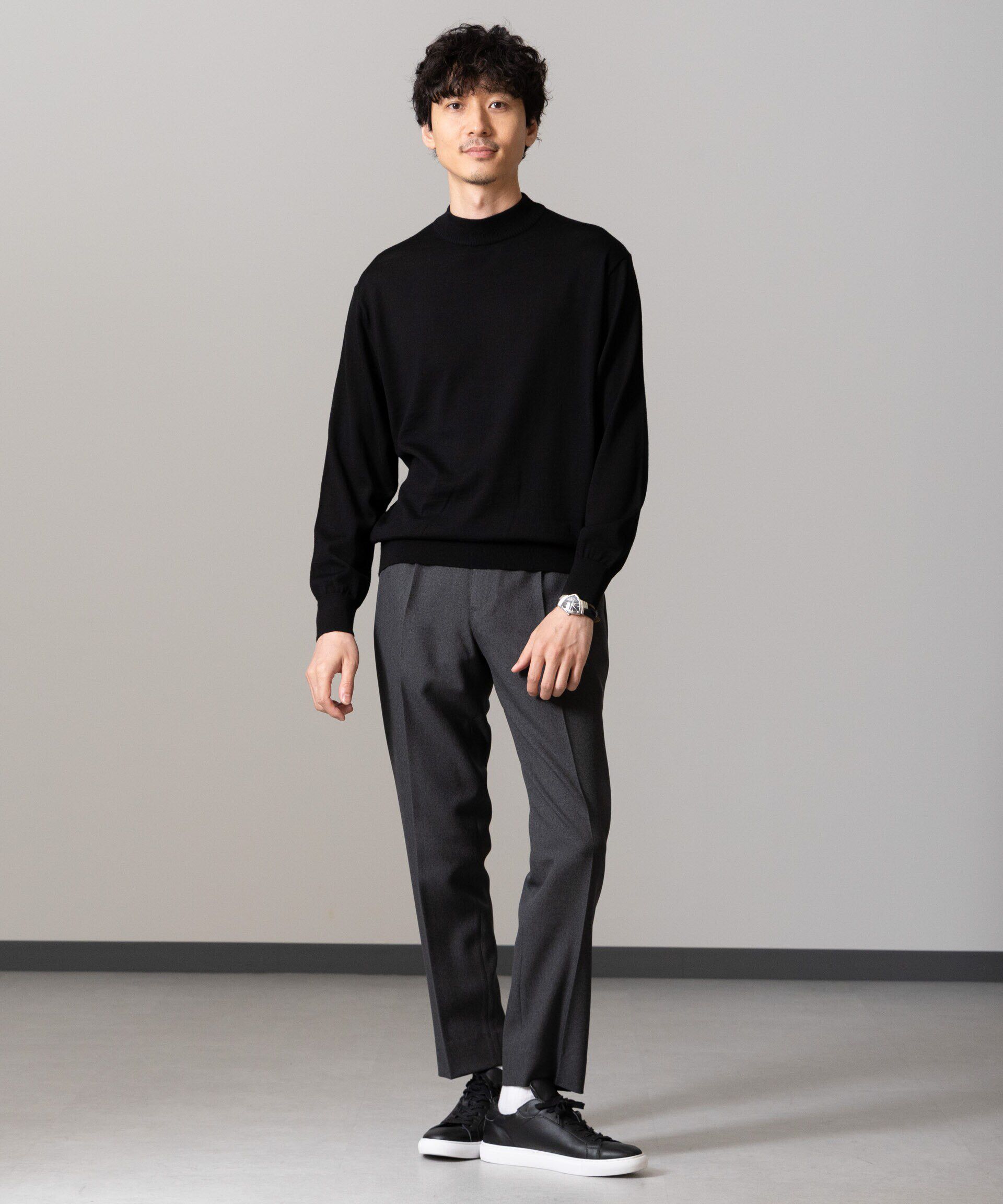 nano･universe「「毛玉レスニット」 ファインゲージモックネック」|ニット・セーター|