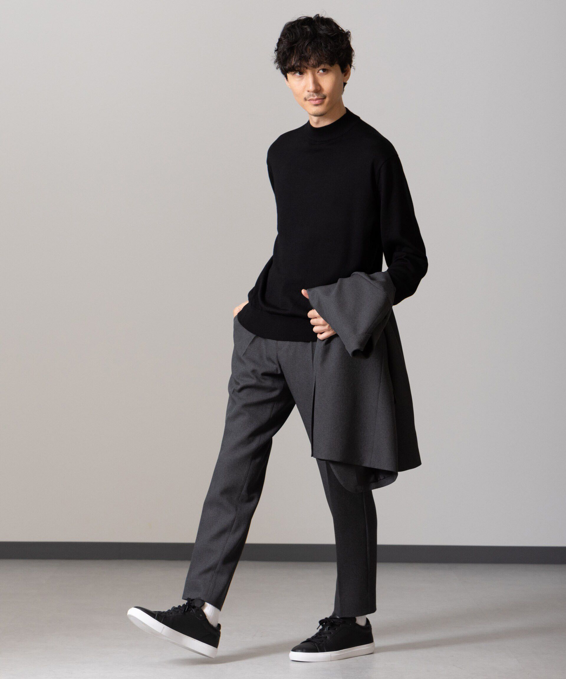 nano･universe「「毛玉レスニット」 ファインゲージモックネック」|ニット・セーター|