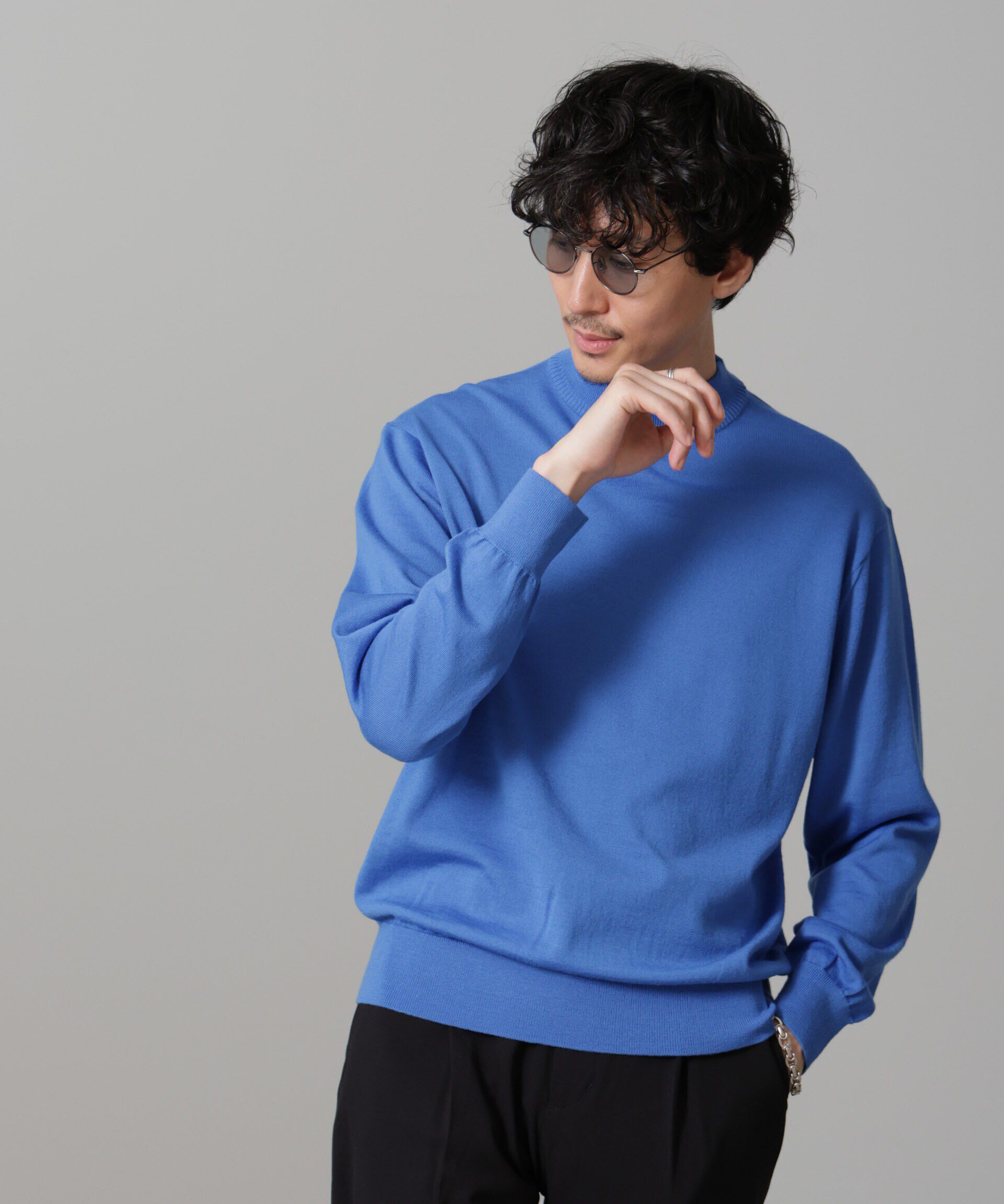 nano･universe「「毛玉レスニット」 ファインゲージモックネック」|ニット・セーター|