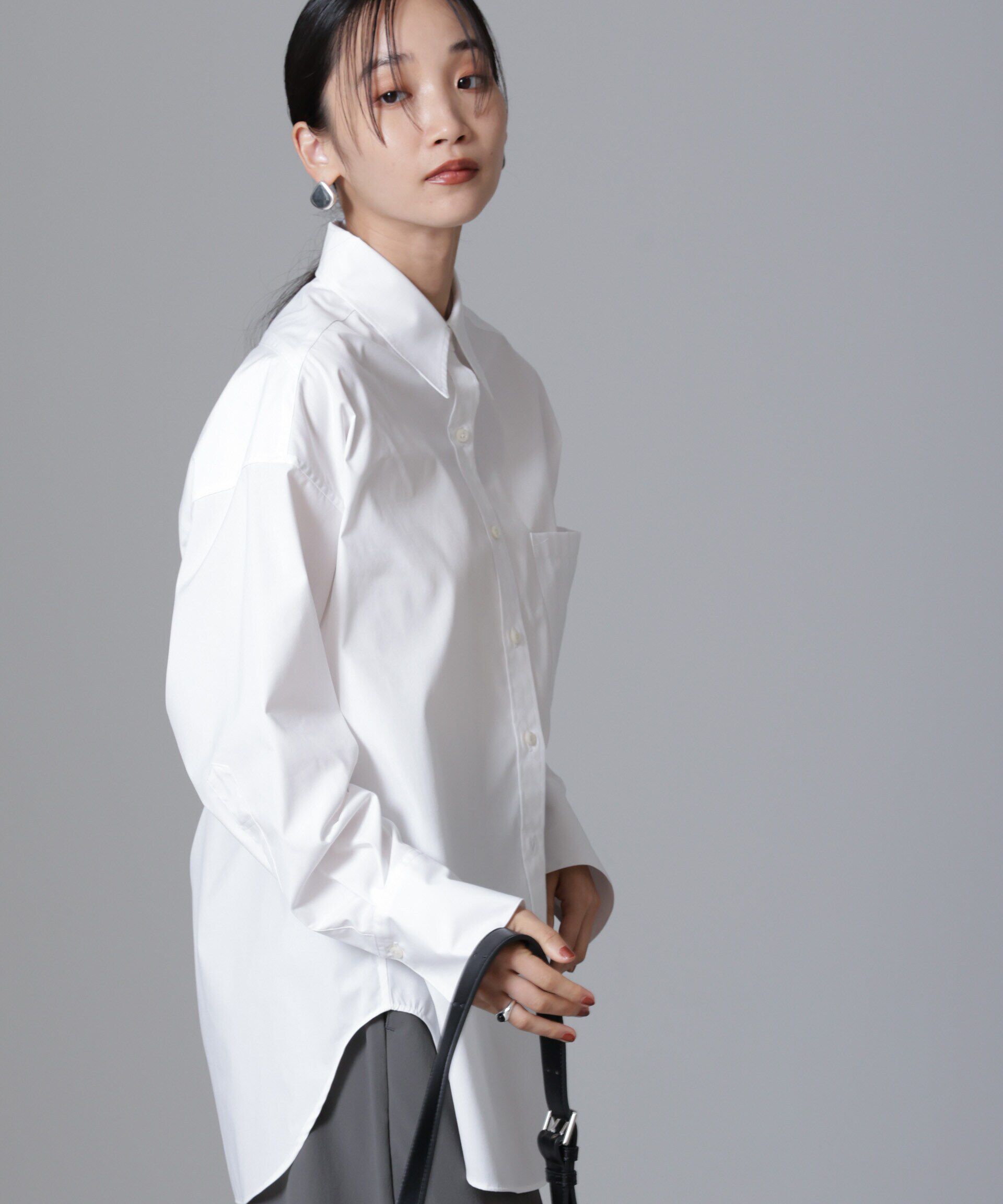 nano･universe「バッククロスオーバーシャツ」|シャツ・ブラウス|