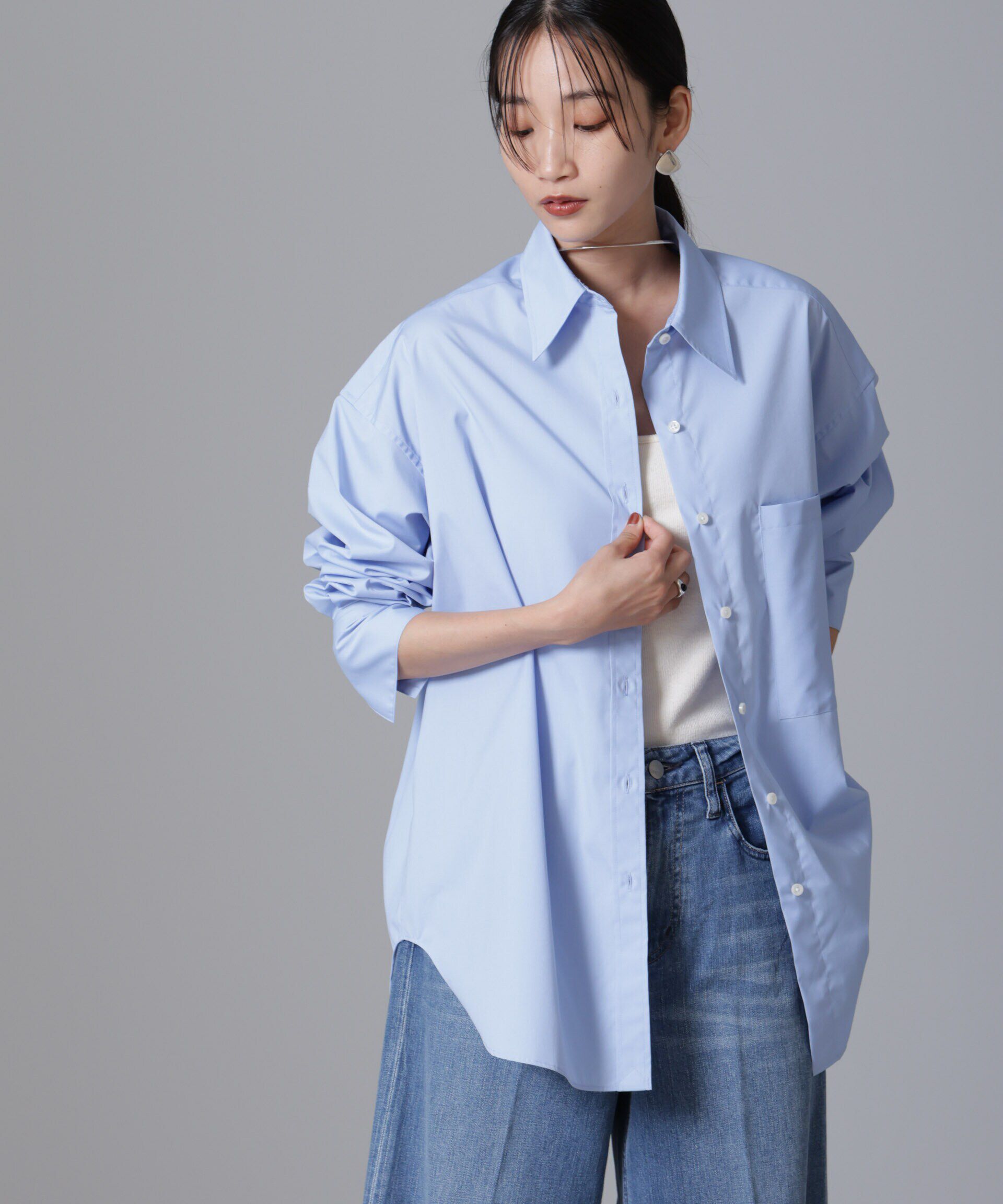 nano･universe「バッククロスオーバーシャツ」|シャツ・ブラウス|