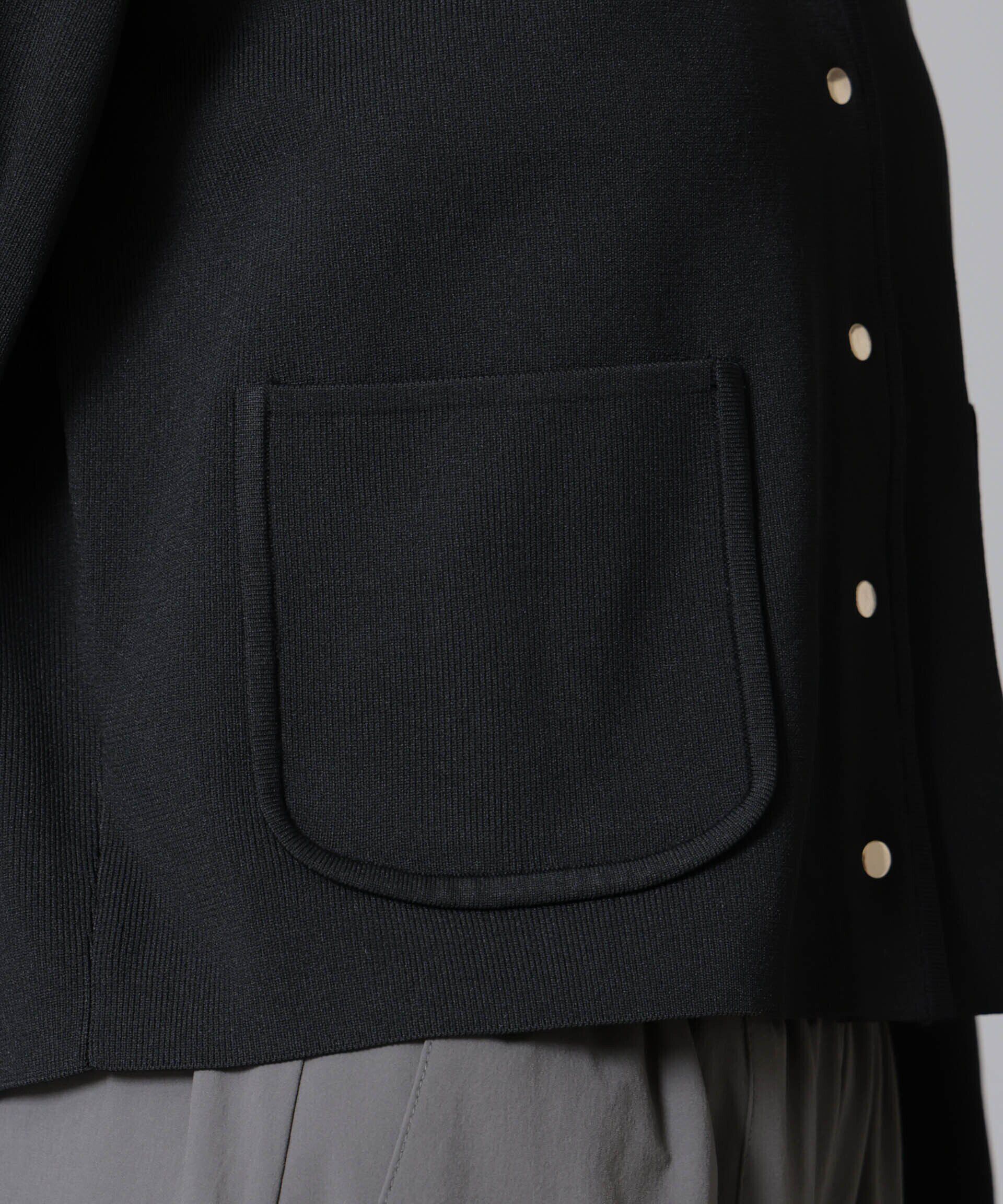 nano･universe「ノーカラーニットジャケット (セットアップ可)」|ニット・セーター|