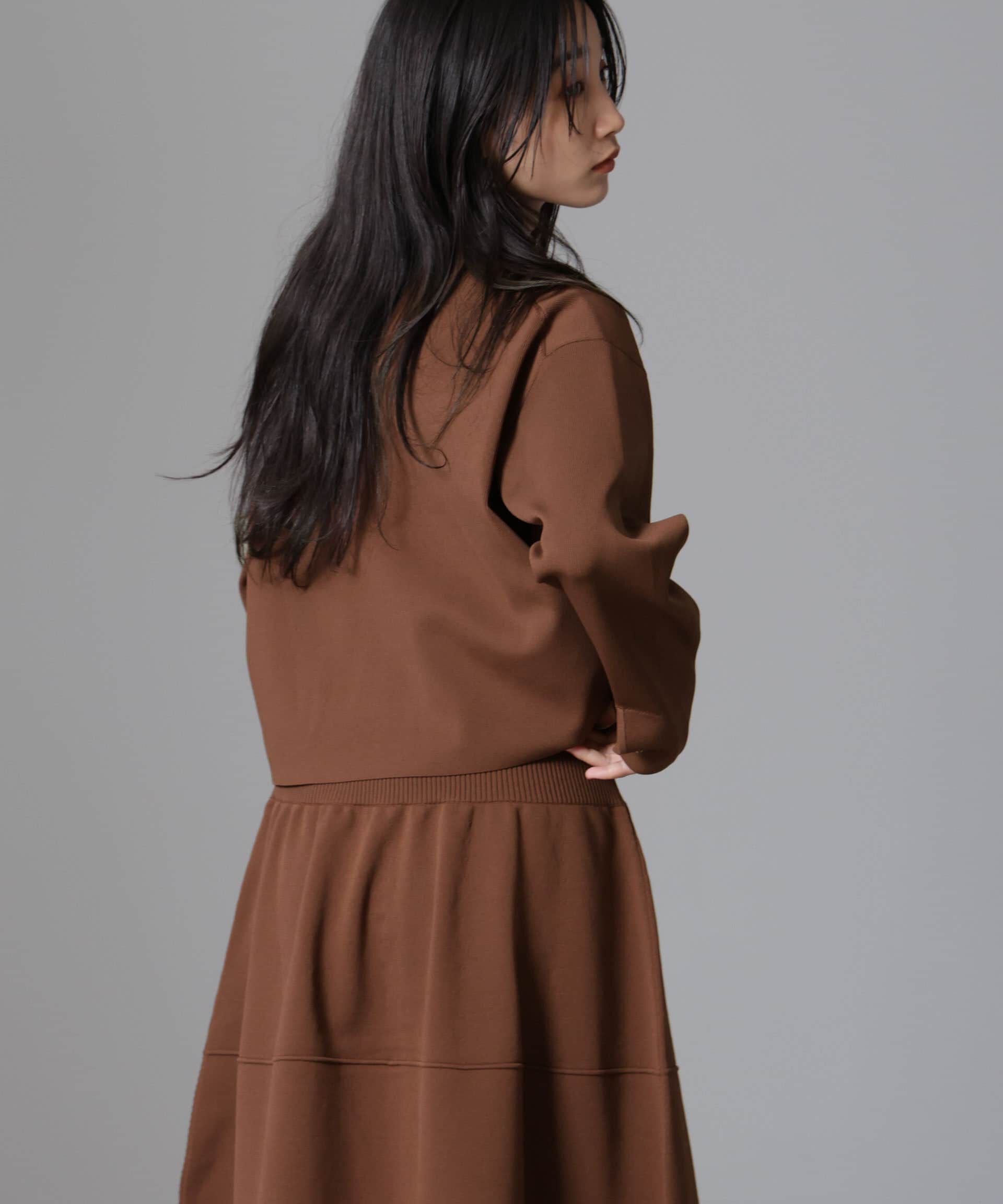 nano･universe「ノーカラーニットジャケット (セットアップ可)」|ニット・セーター|