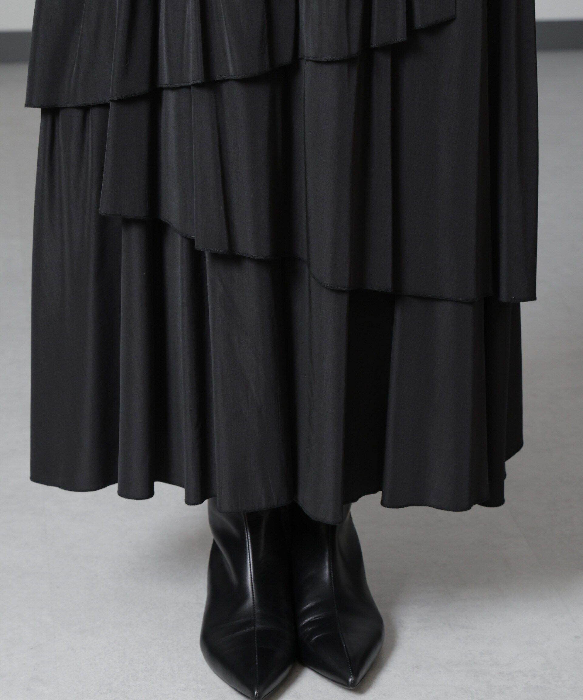 nano･universe「オーバーラップティアードスカート」|スカート|