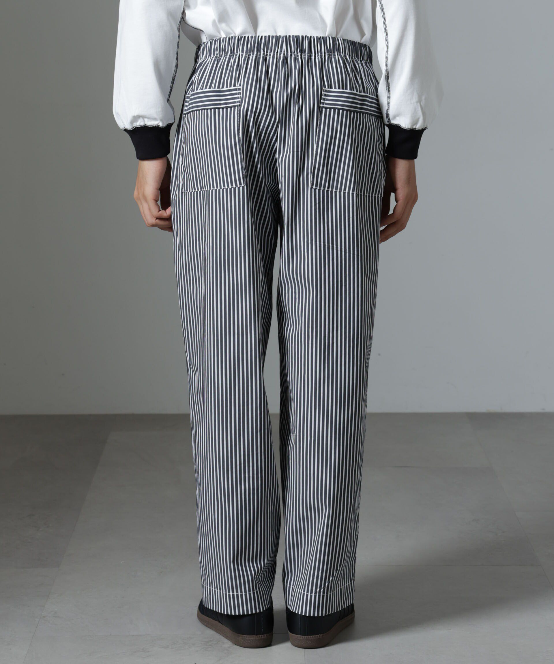 nano･universe「｢NJ/CLUB｣HOMESTOCK ストライプパンツ」|チノ|