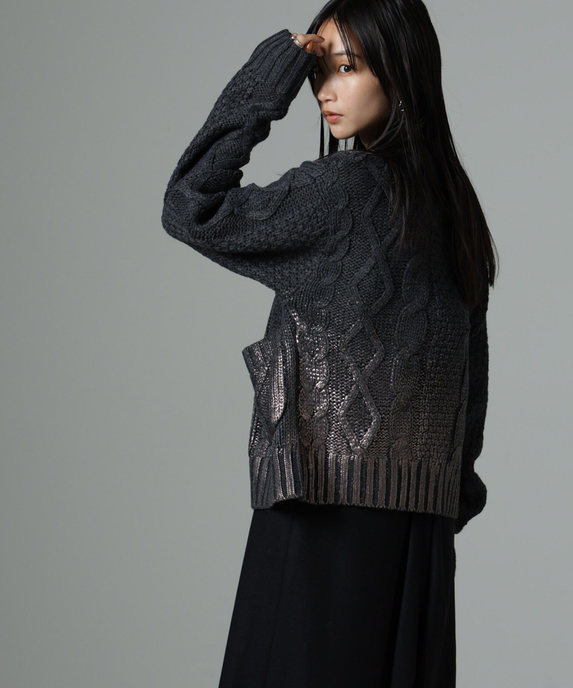 nano･universe「LOGAN/Foil カーディガン」|ニット・セーター|