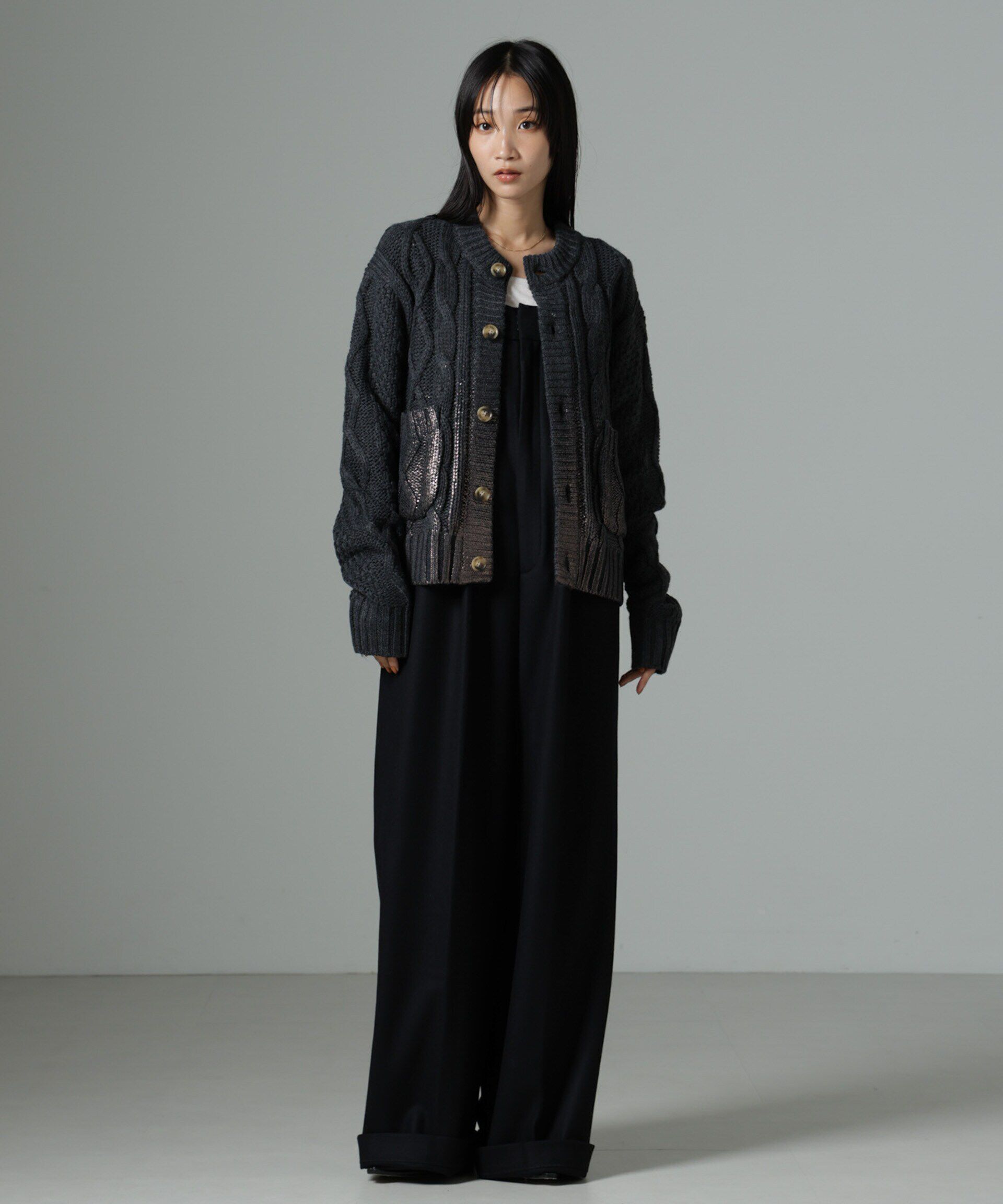 nano･universe「LOGAN/Foil カーディガン」|ニット・セーター|