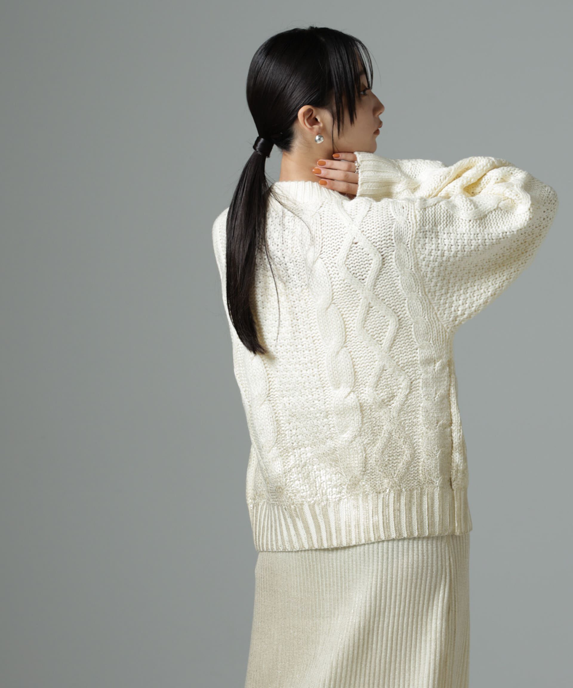 nano･universe「LOGAN/Foil カーディガン」|ニット・セーター|