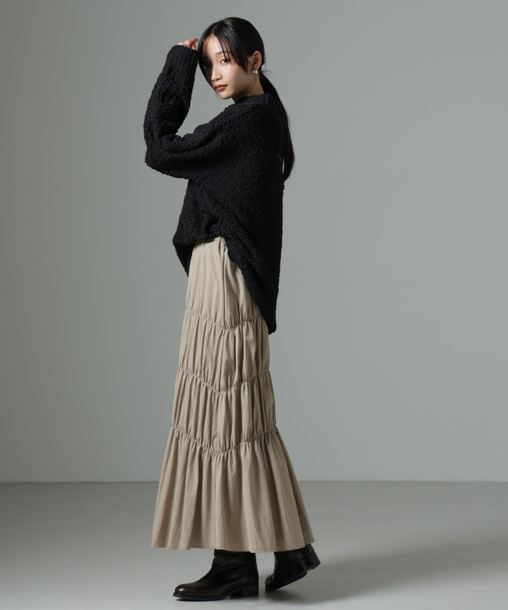 nano･universe「スラブテープボトルネックニット」|ニット・セーター|