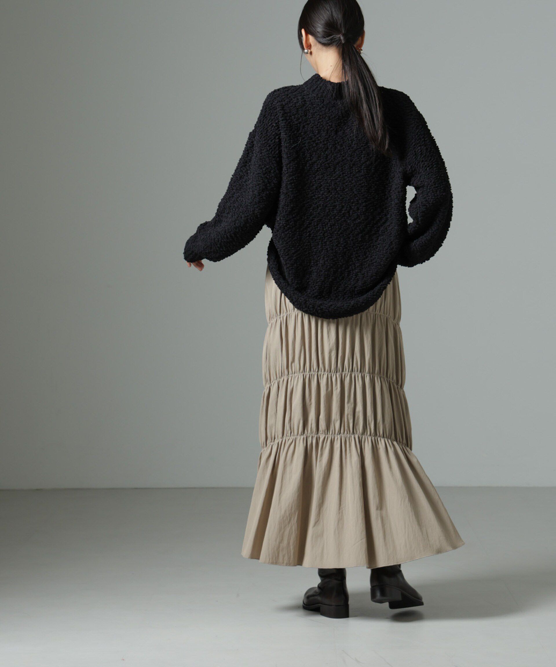 nano･universe「スラブテープボトルネックニット」|ニット・セーター|