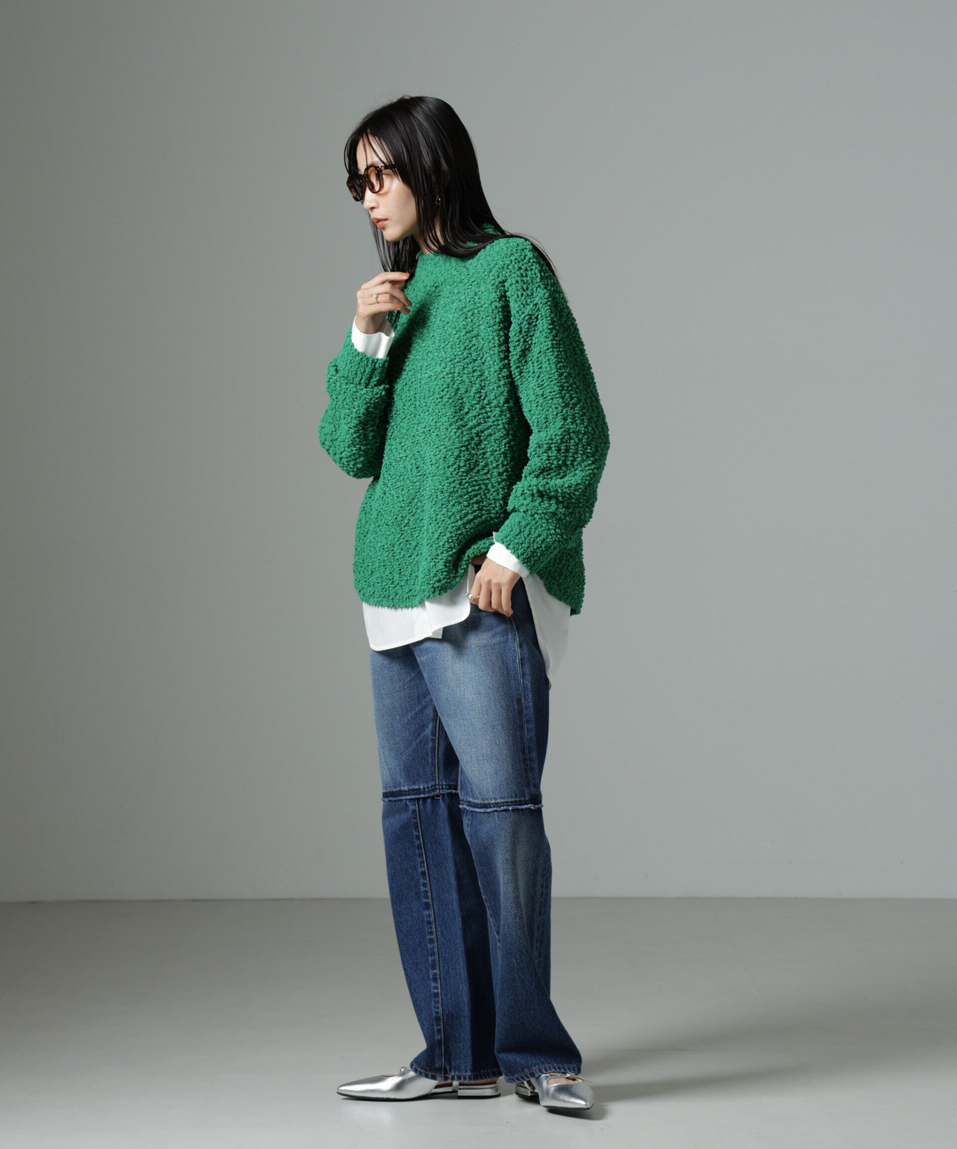 nano･universe「スラブテープボトルネックニット」|ニット・セーター|