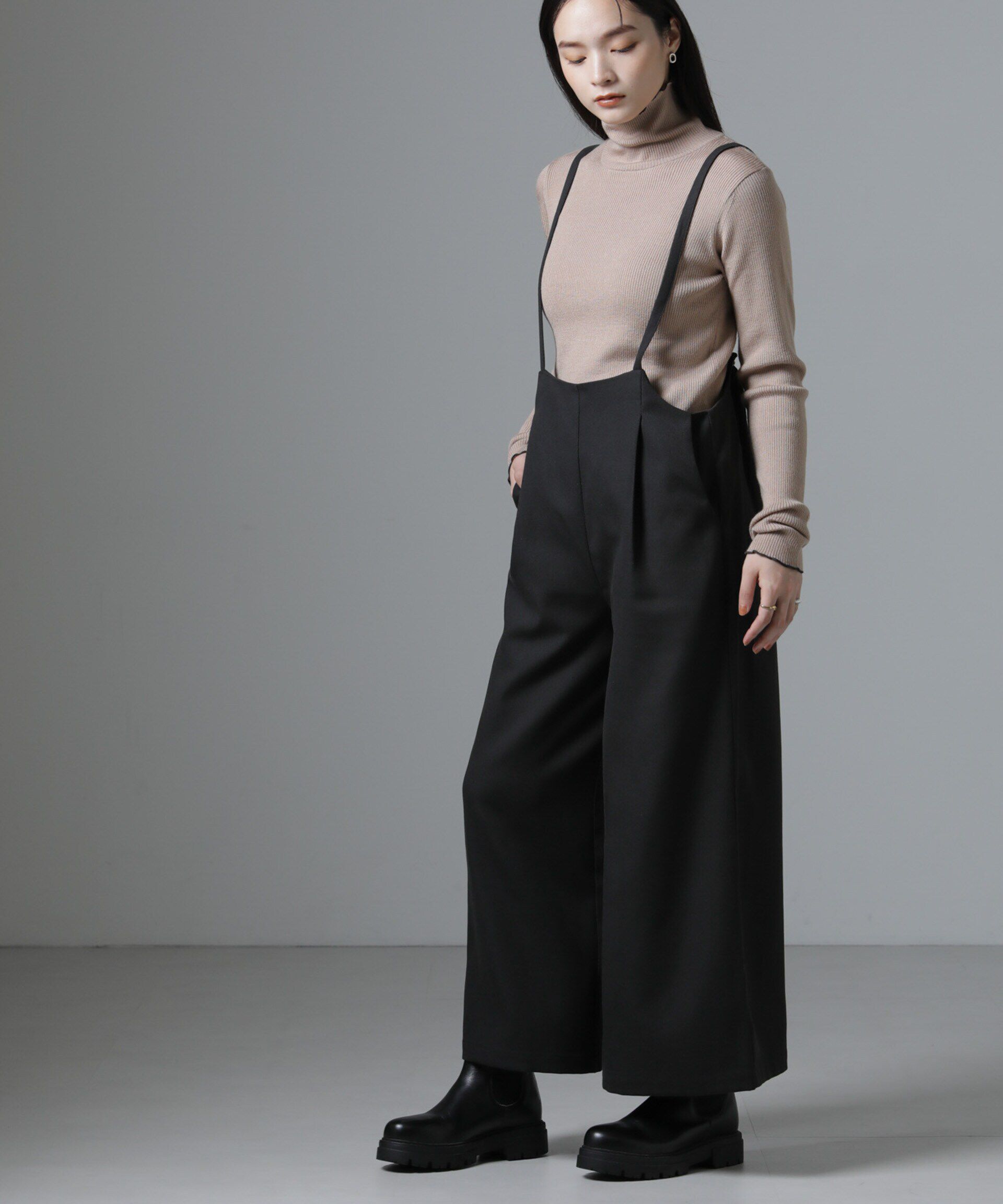 nano･universe「サロペットワイドパンツ（セットアップ可）」|ワンピース|