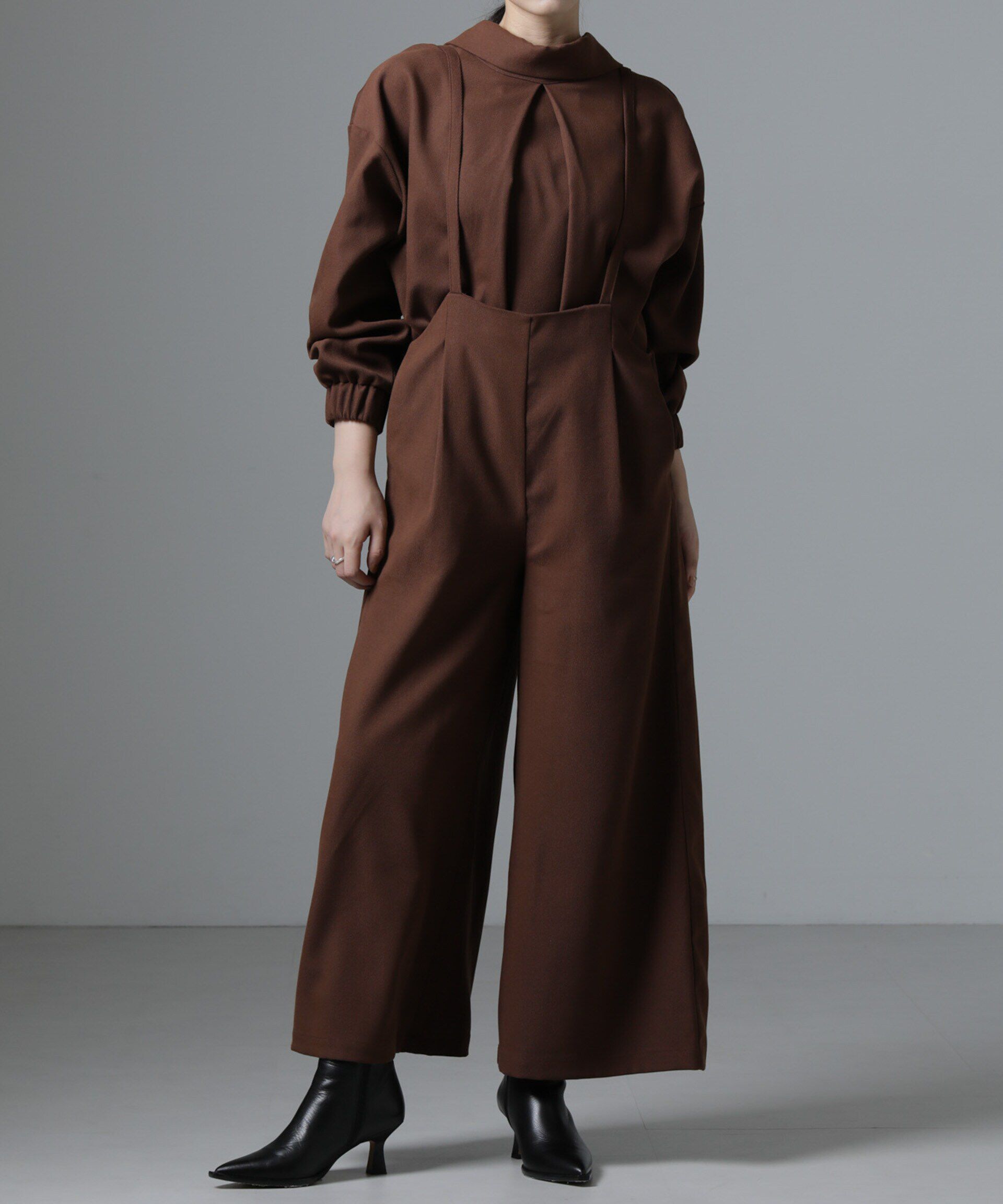 nano･universe「サロペットワイドパンツ（セットアップ可）」|ワンピース|