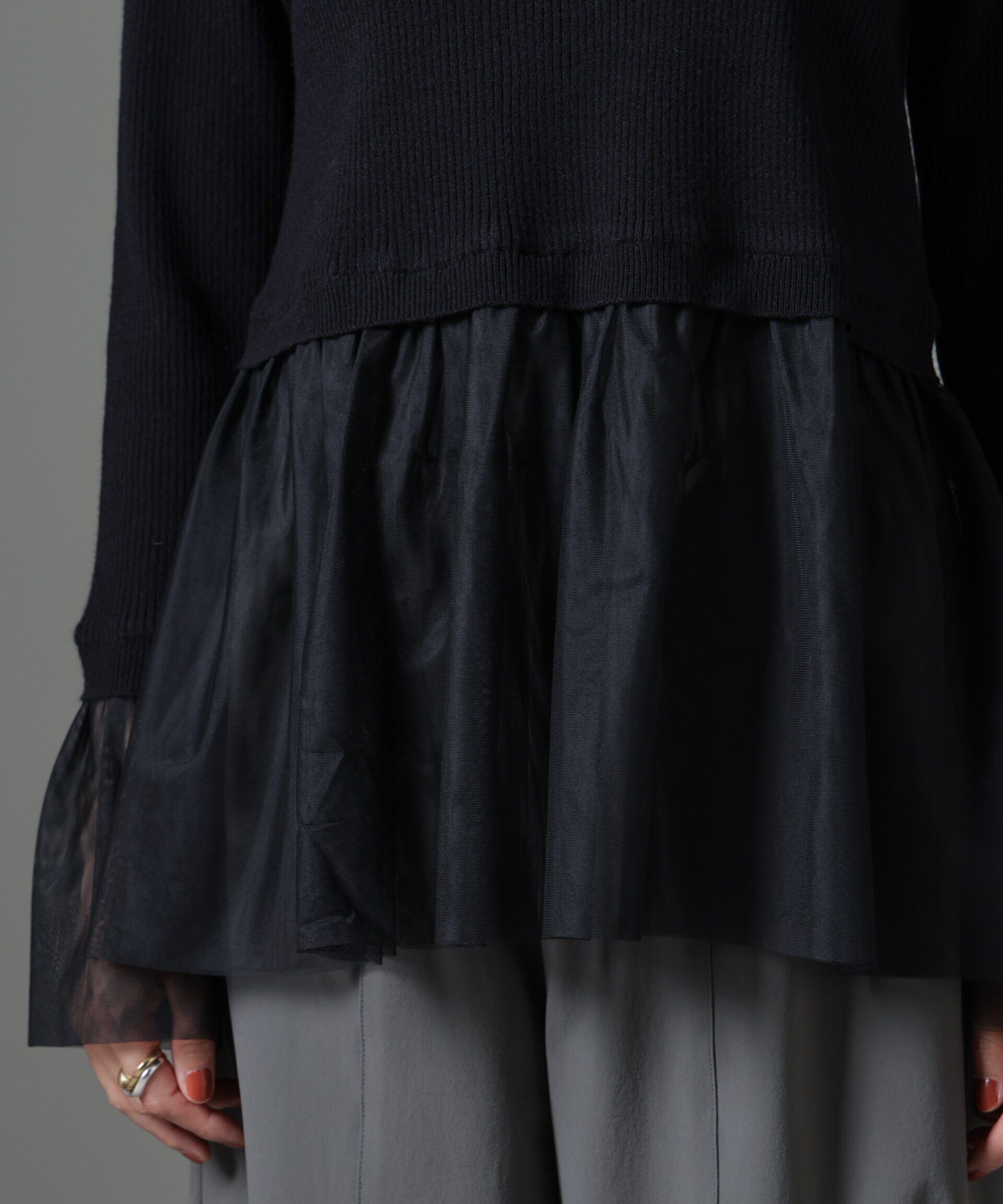 nano･universe「シアーチュールコンビリブニット」|ニット・セーター|