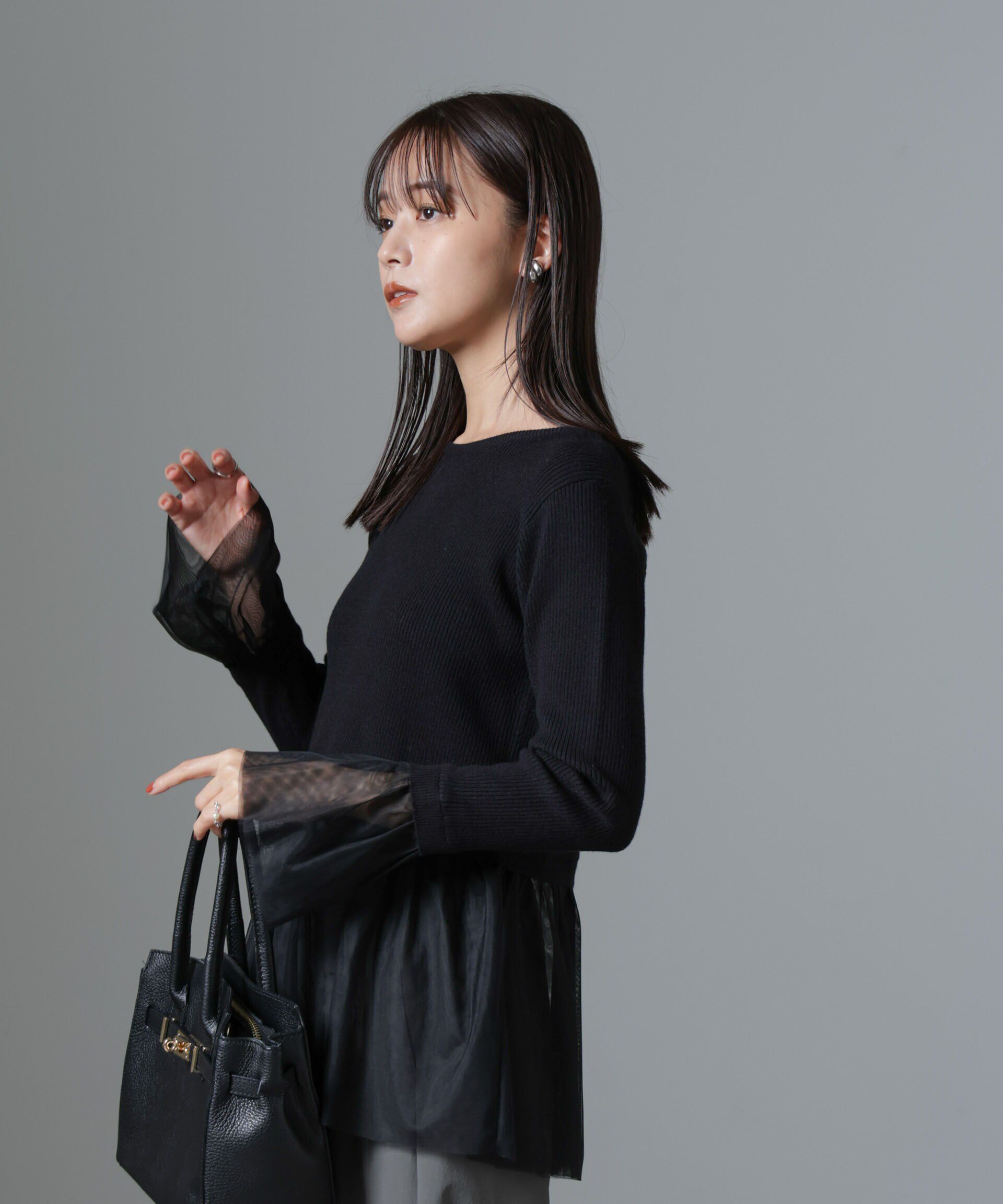 nano･universe「シアーチュールコンビリブニット」|ニット・セーター|