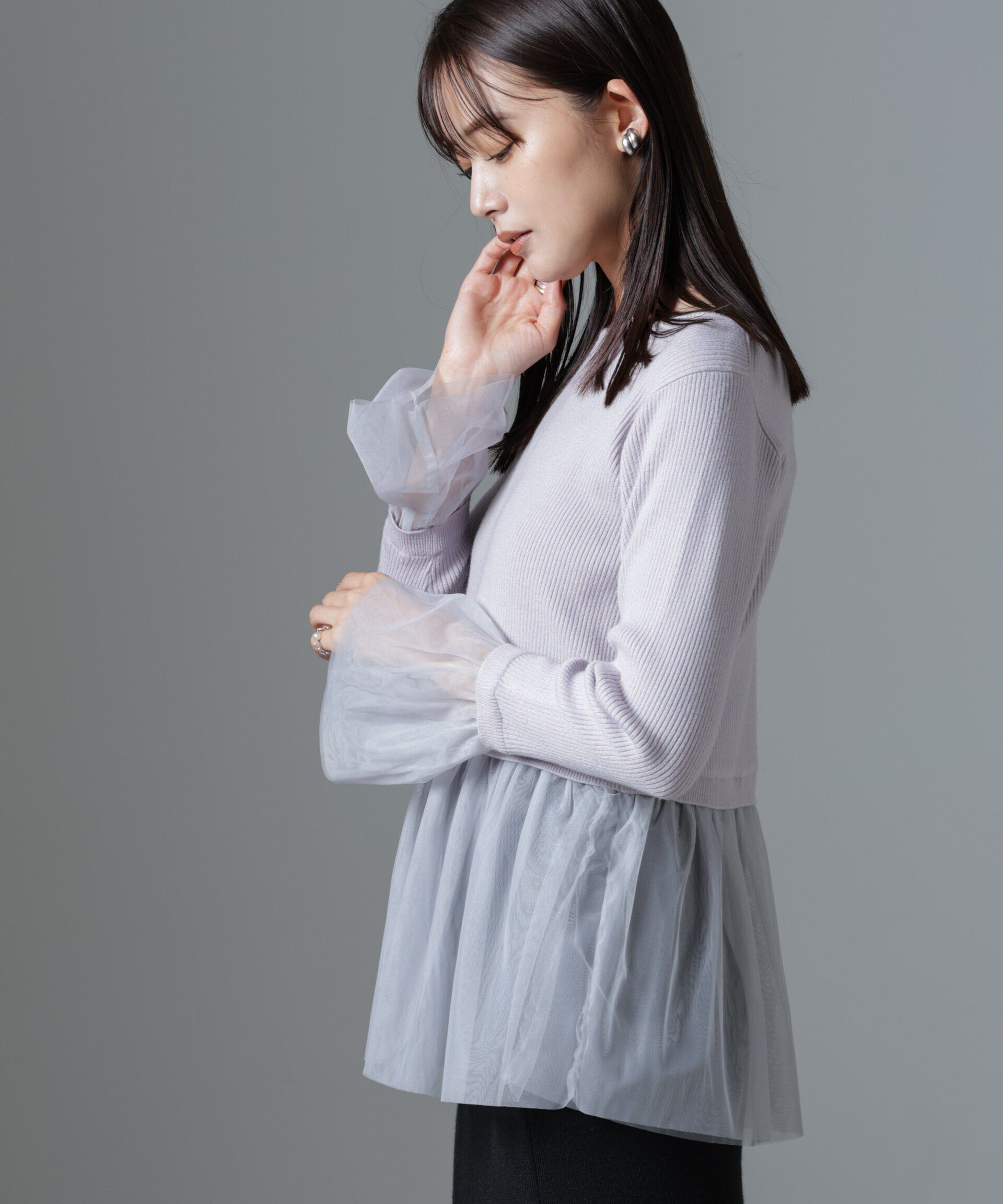 nano･universe「シアーチュールコンビリブニット」|ニット・セーター|