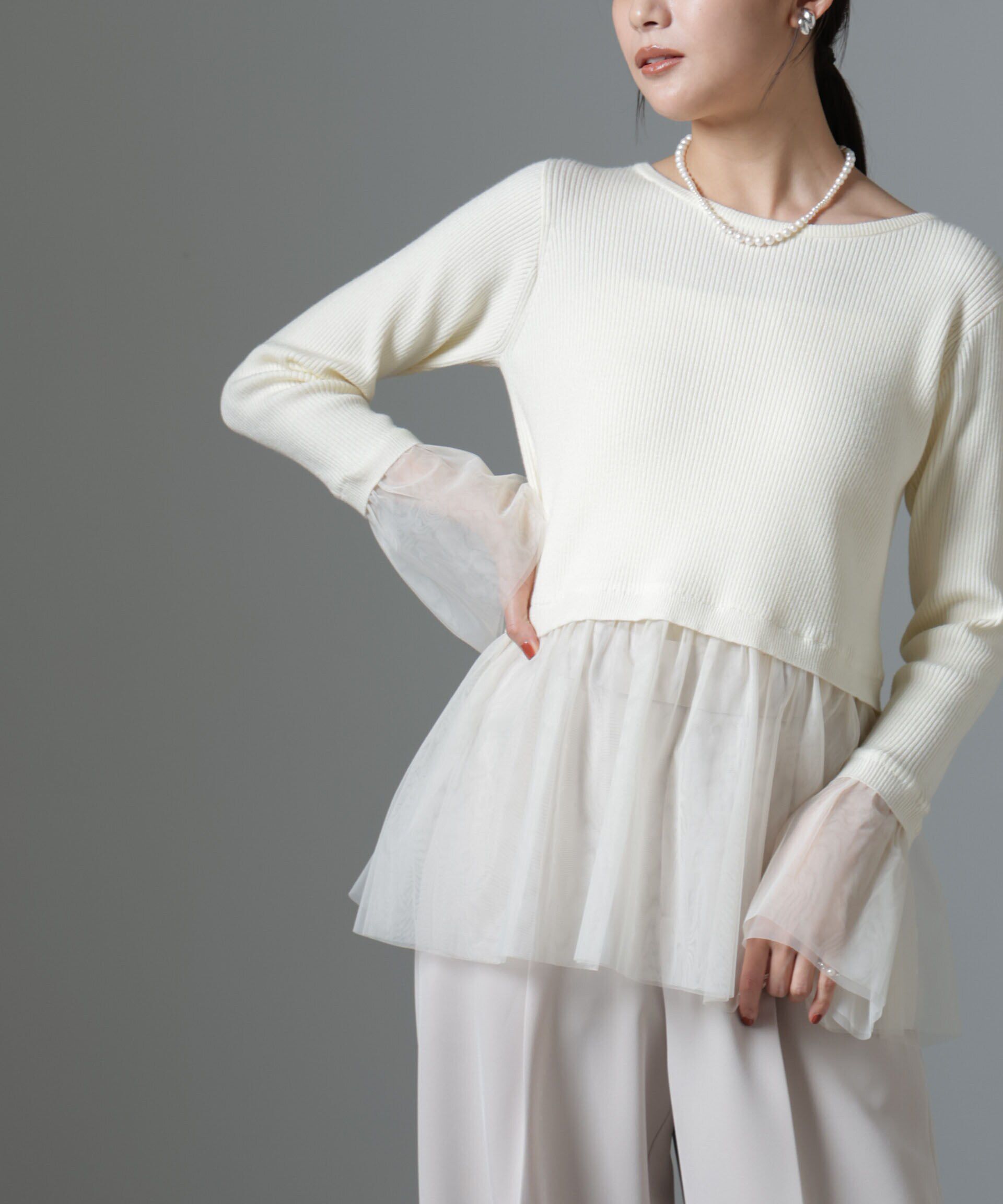 nano･universe「シアーチュールコンビリブニット」|ニット・セーター|