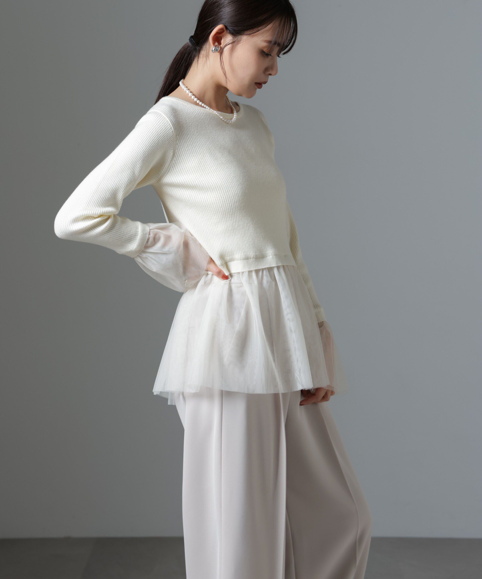 nano･universe「シアーチュールコンビリブニット」|ニット・セーター|