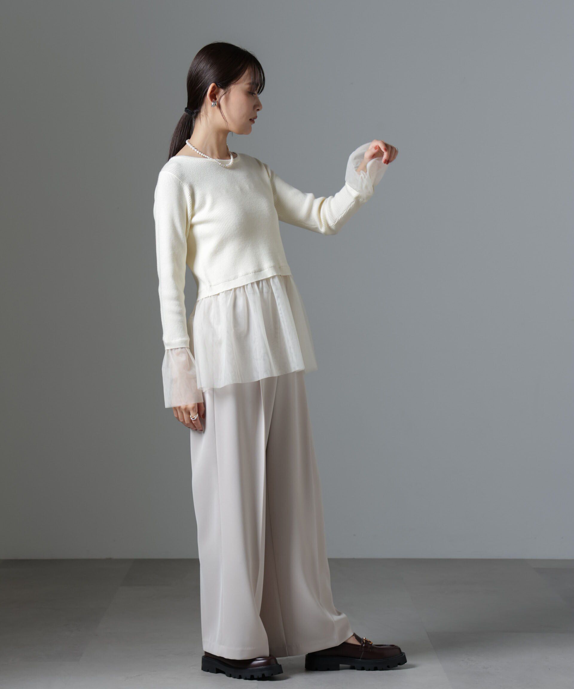 nano･universe「シアーチュールコンビリブニット」|ニット・セーター|