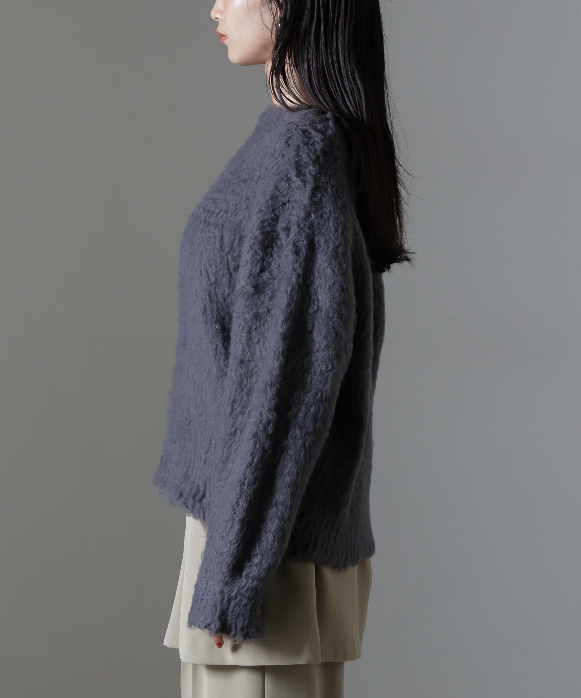 nano･universe「カール起毛クルーネックニット」|ニット・セーター|