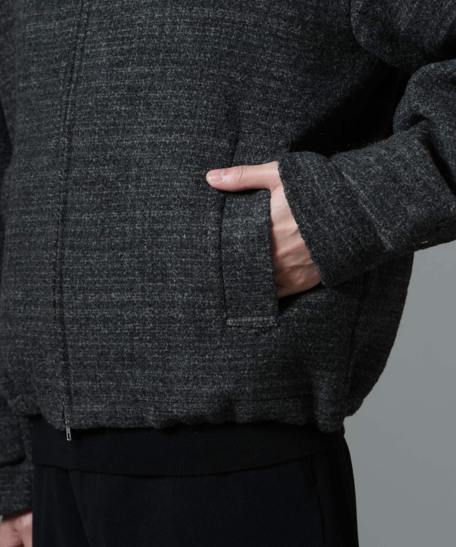 nano･universe「スライバーライクシャギースタンドブルゾン」|ブルゾン・スタジャン|