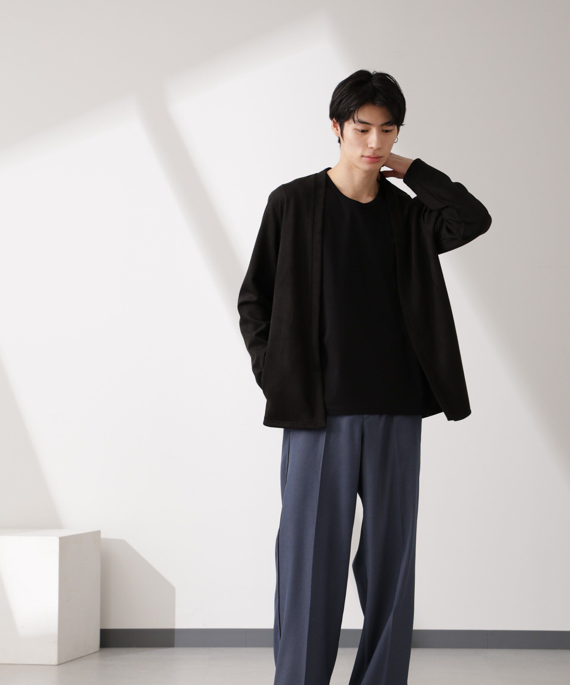 nano･universe「フェイクスエードトッパーカーディガン」|Tシャツ・カットソー|