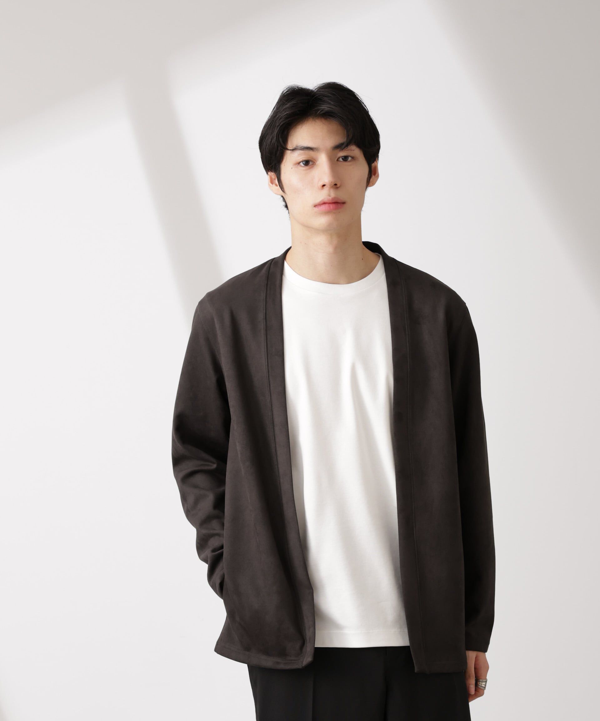 nano･universe「フェイクスエードトッパーカーディガン」|Tシャツ・カットソー|