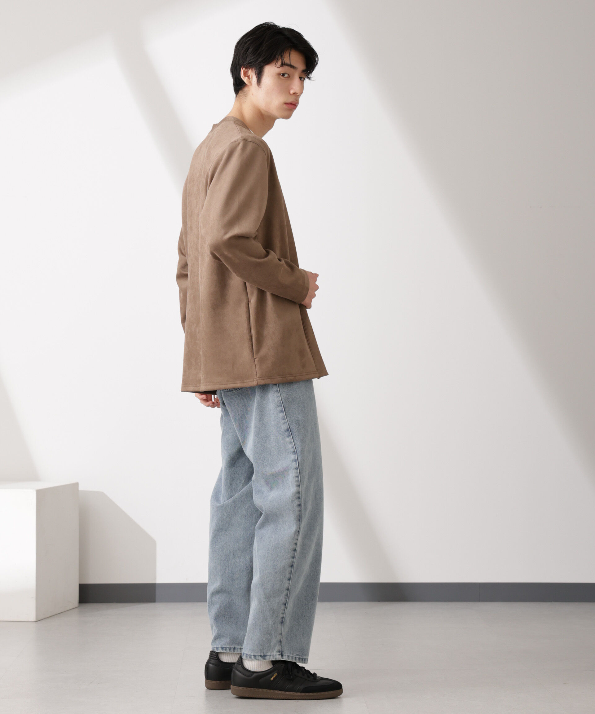 nano･universe「フェイクスエードトッパーカーディガン」|Tシャツ・カットソー|