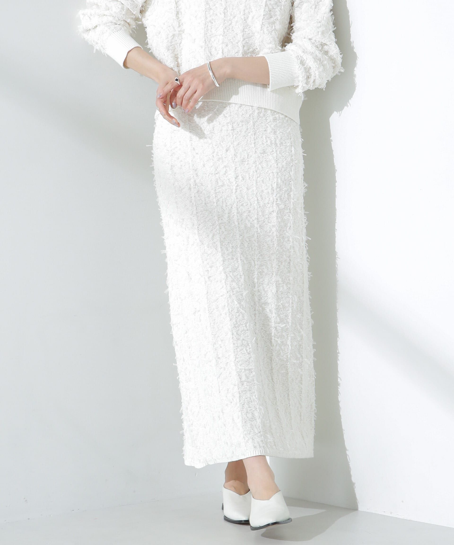 nano･universe「チュールモールニットスカート（セットアップ可）」|スカート|