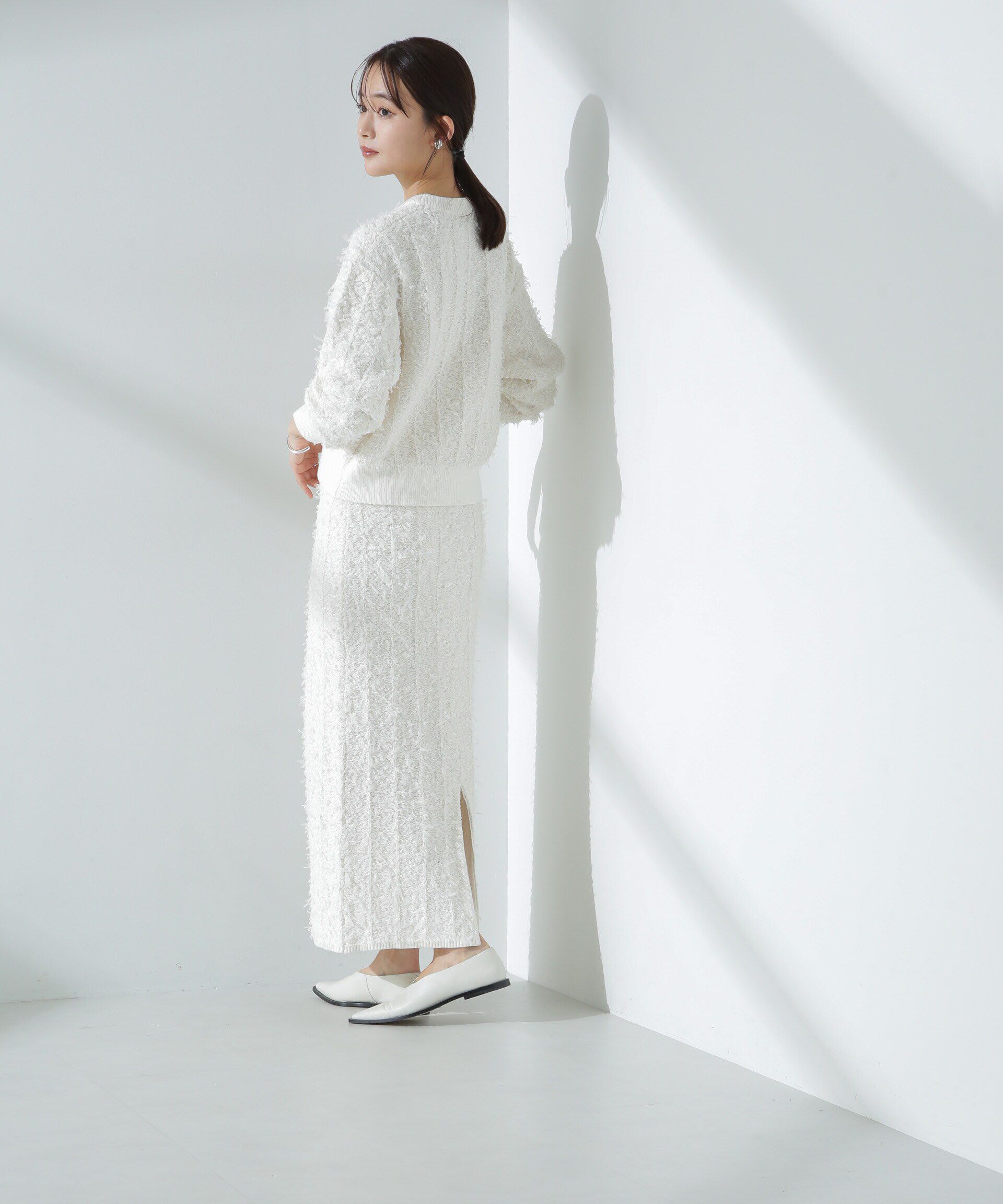 nano･universe「チュールモールニットスカート（セットアップ可）」|スカート|